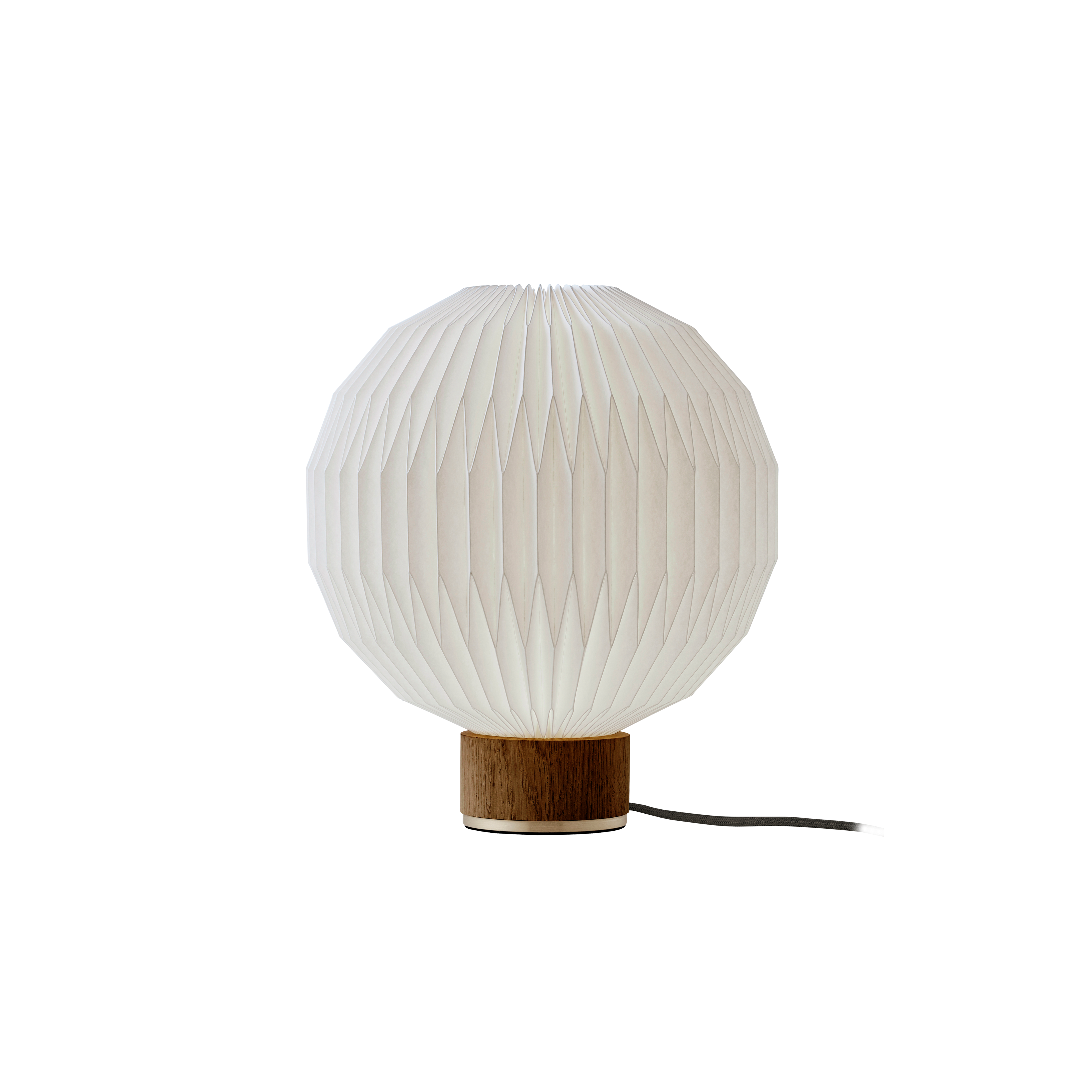 Lampa stołowa MODEL 375 biały z dymioną dębową podstawą – Le Klint