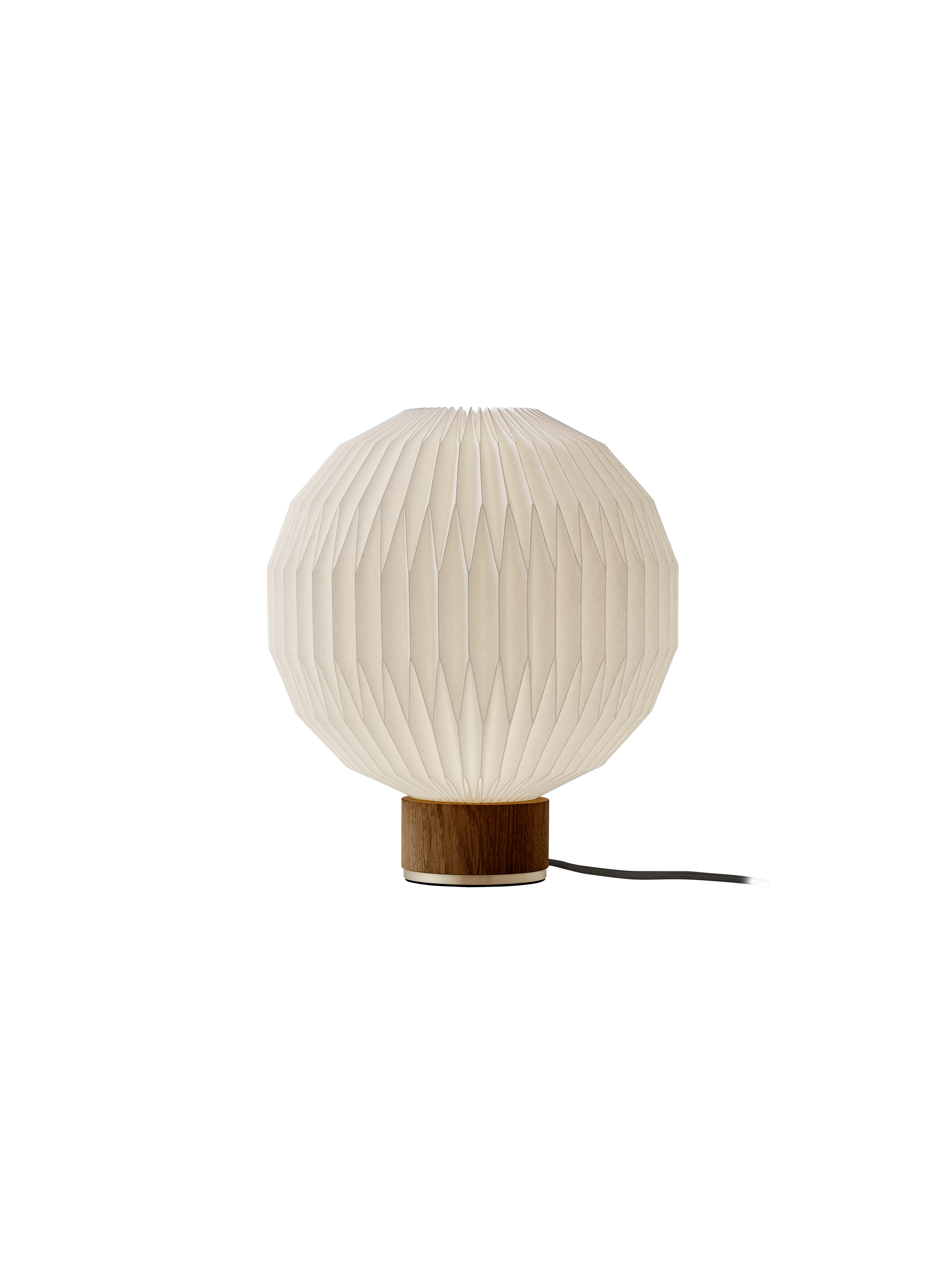 Lampa stołowa MODEL 375 biały z dymioną dębową podstawą – Le Klint