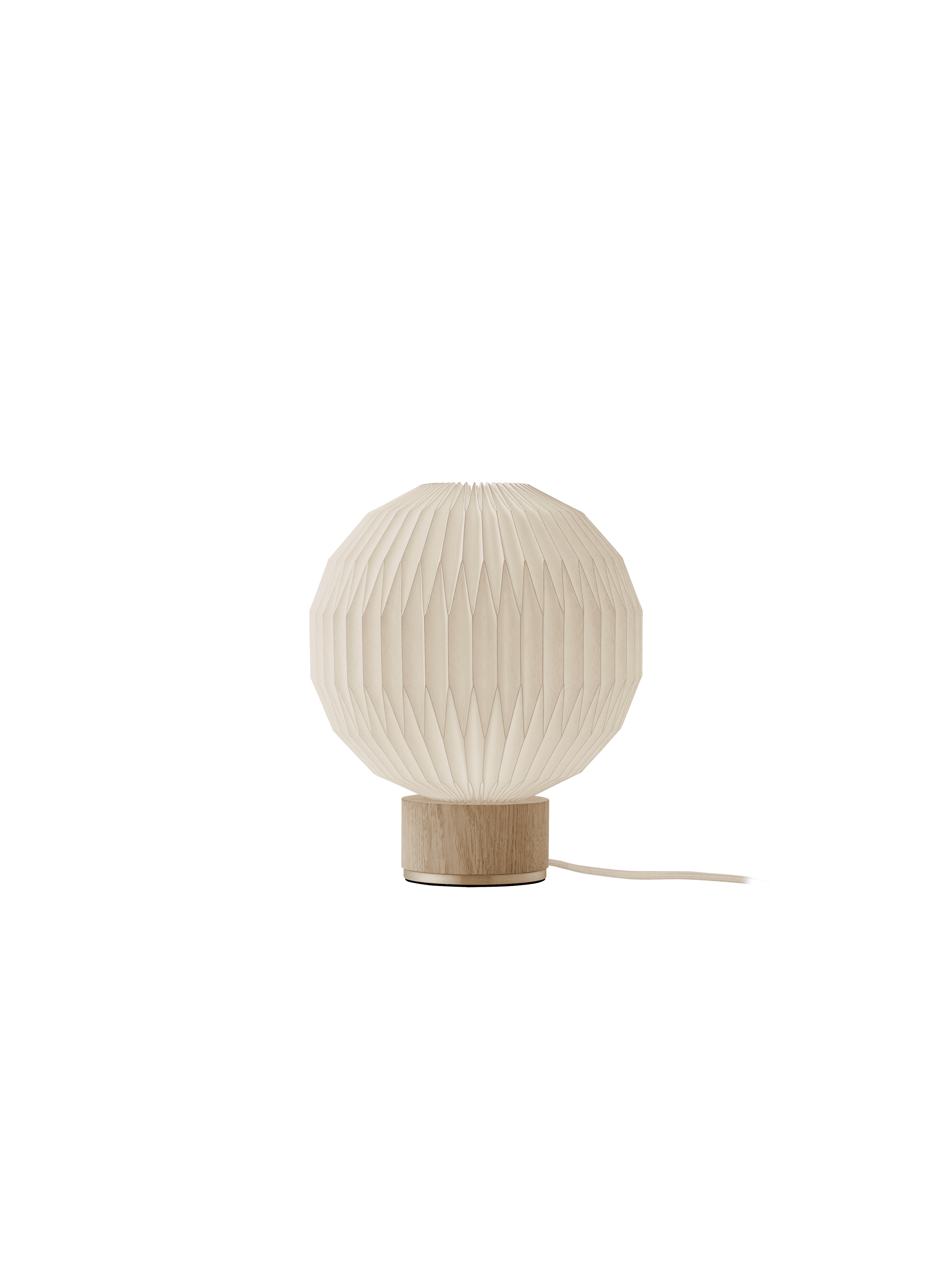 Stolní lampa MODEL 375 bílá s jasně dubovým podstavcem