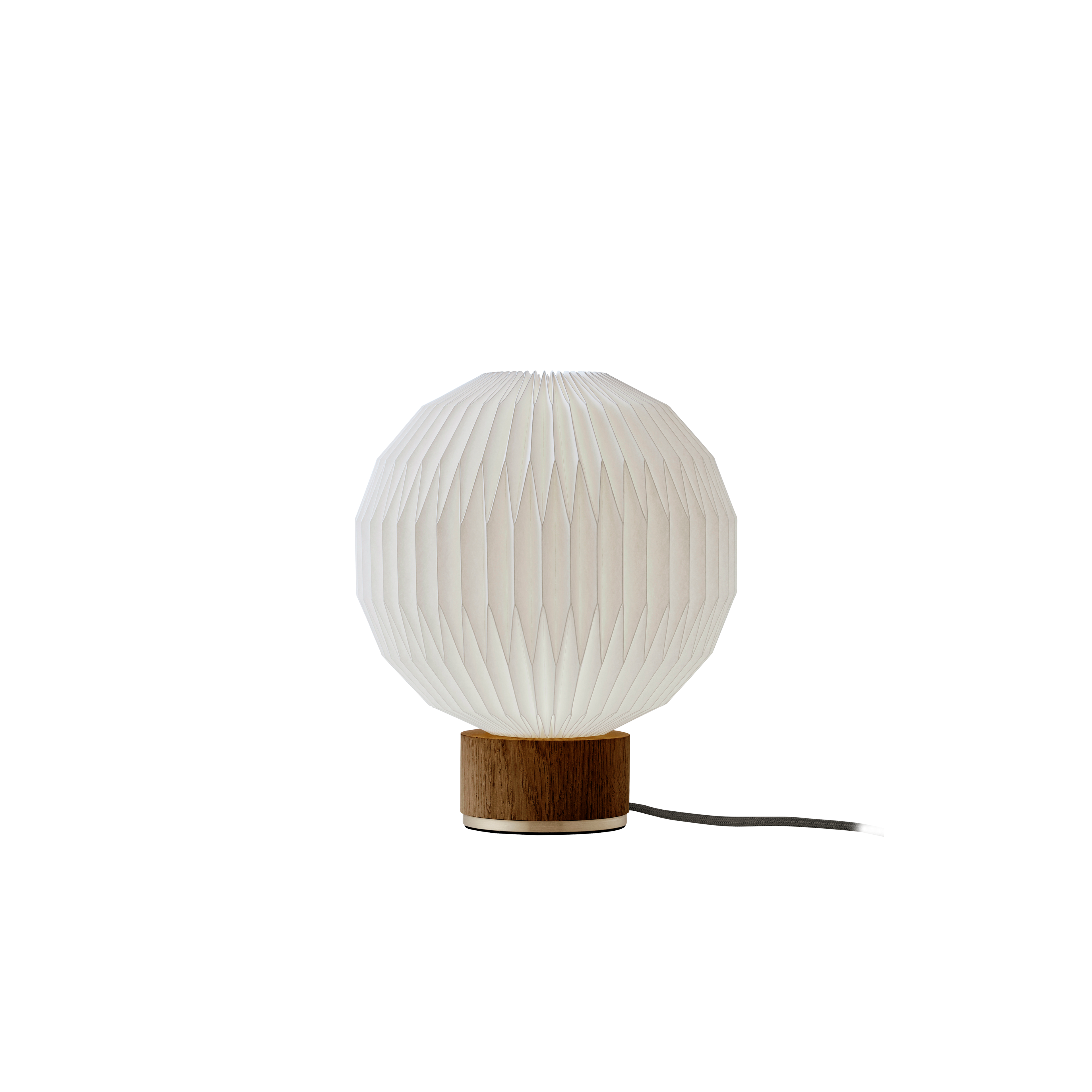 Lampa stołowa MODEL 375 biały z dymioną dębową podstawą – Le Klint