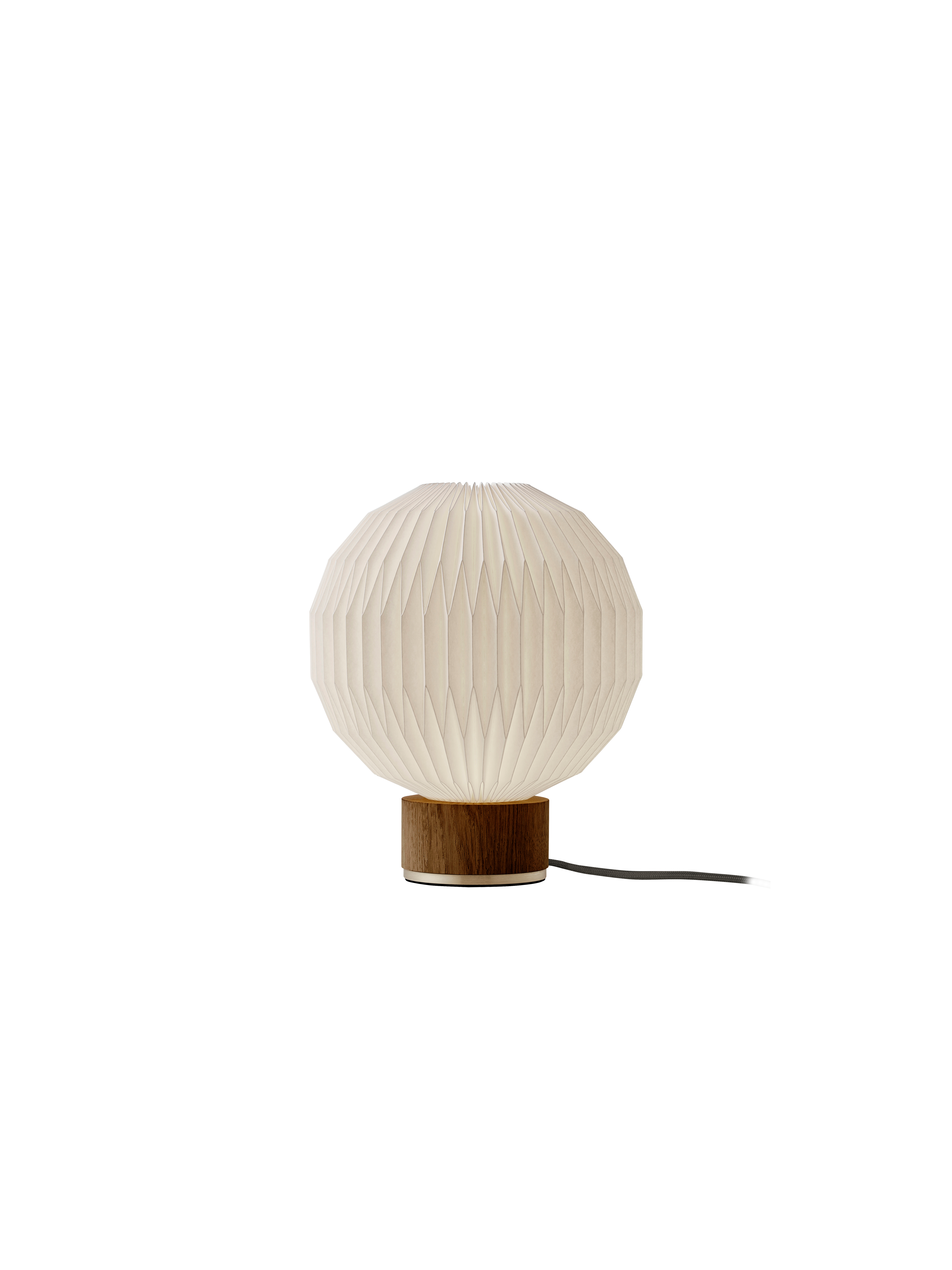 Lampa stołowa MODEL 375 biały z dymioną dębową podstawą – Le Klint