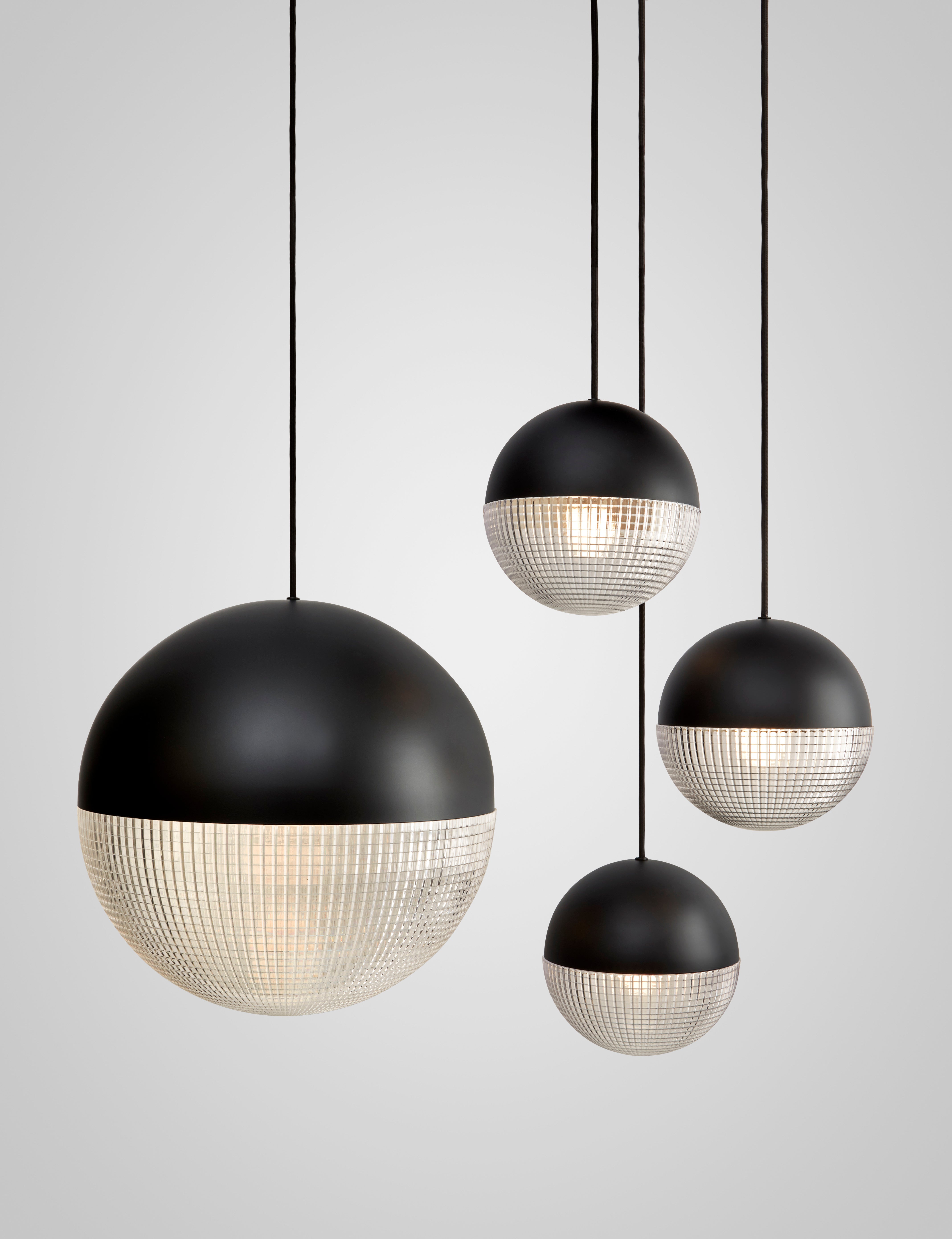 Lustrná lampa LENS FLAIR matná černá