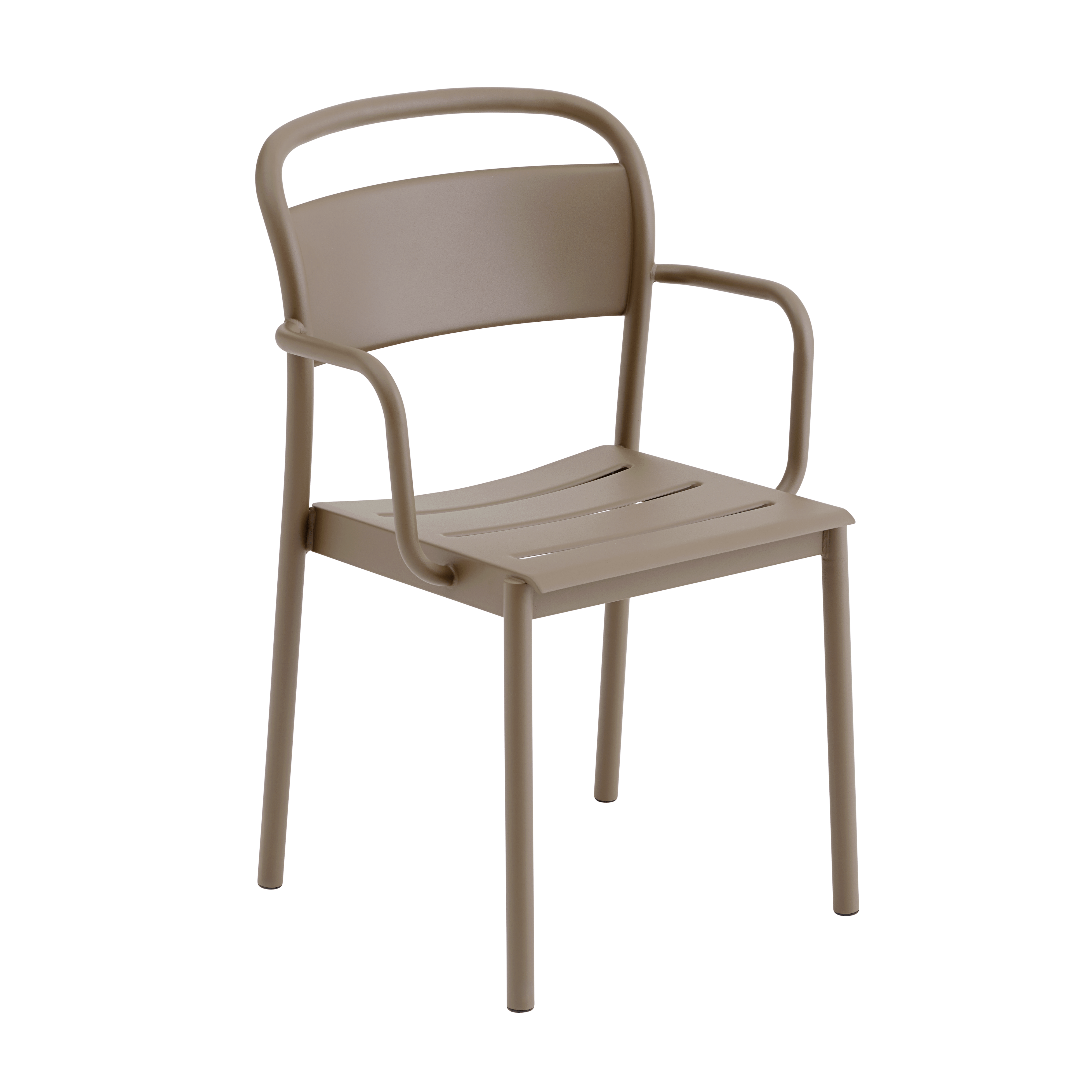 Křeslo s područkami venkovní LINEAR taupe ocel