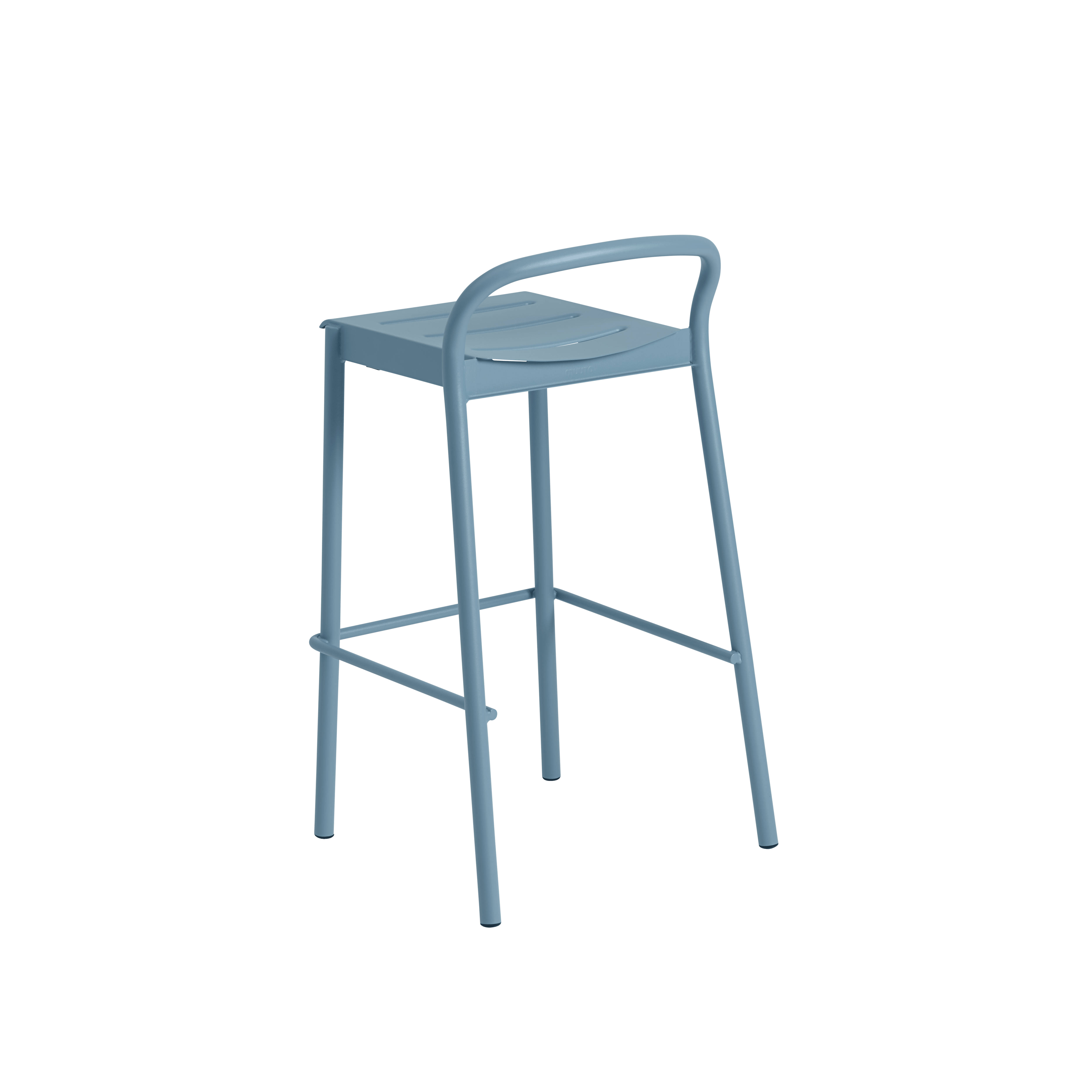 Outdoor Stool LINEAR Blue Steel