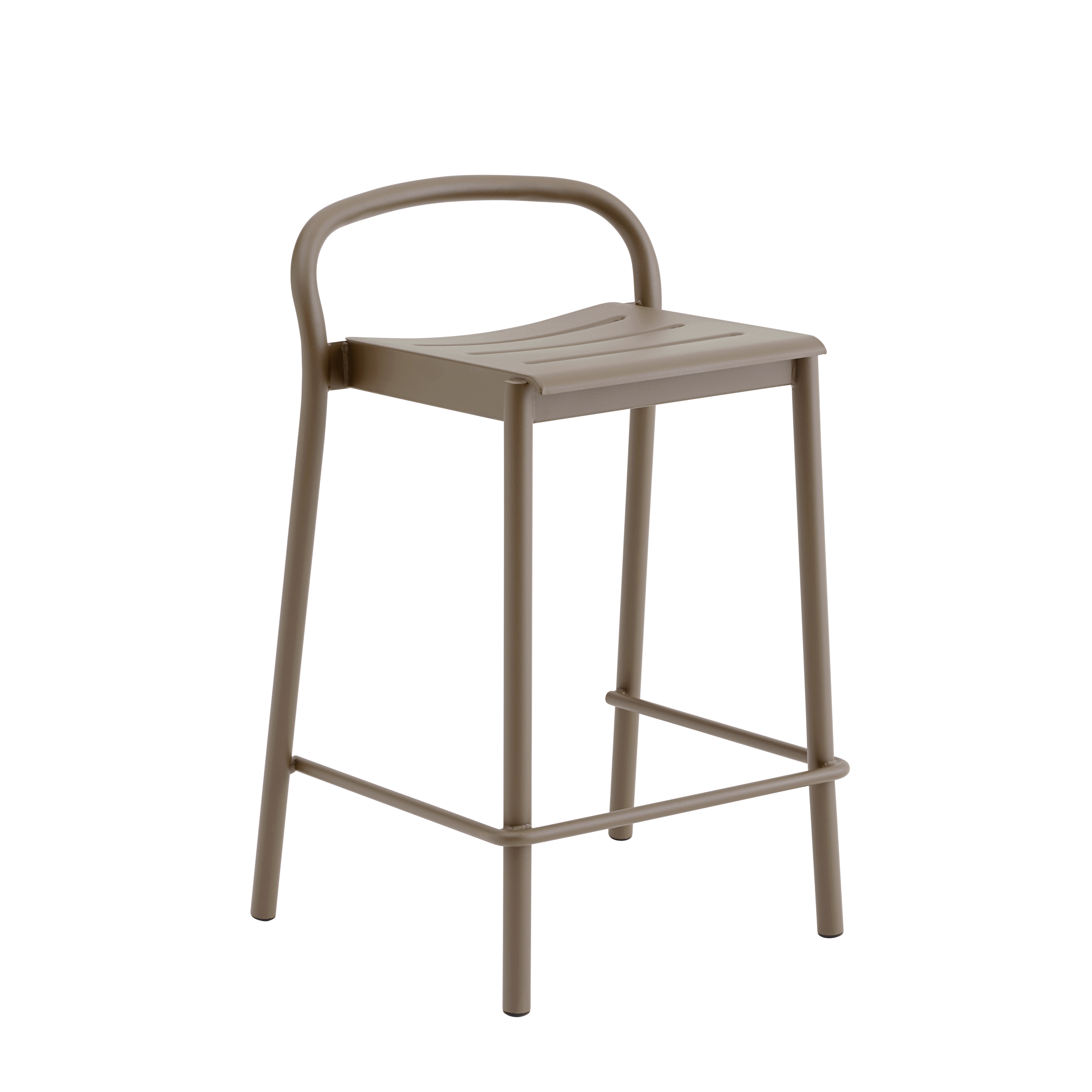 Outdoor Stool LINEAR taupe steel