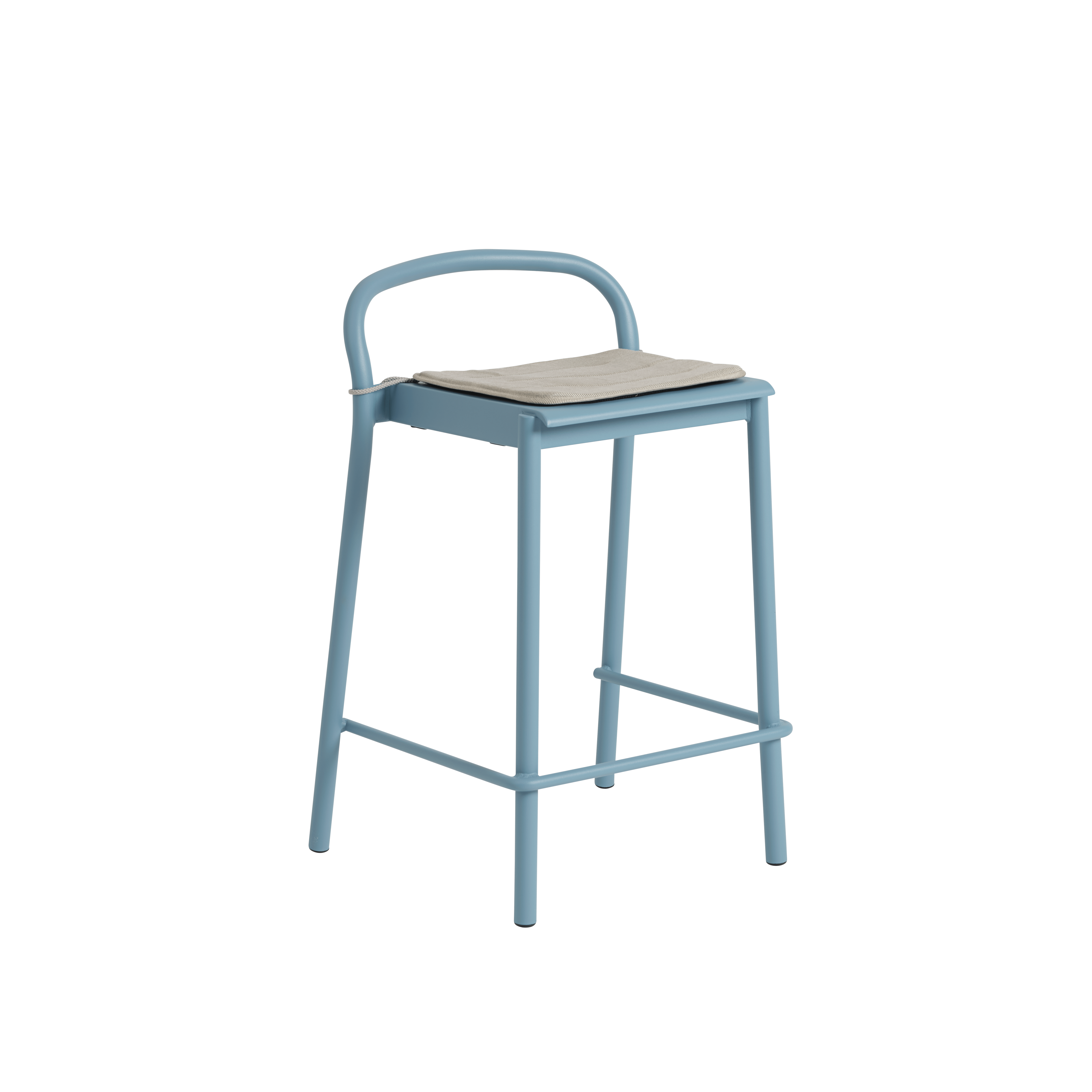 Outdoor Stool LINEAR Blue Steel