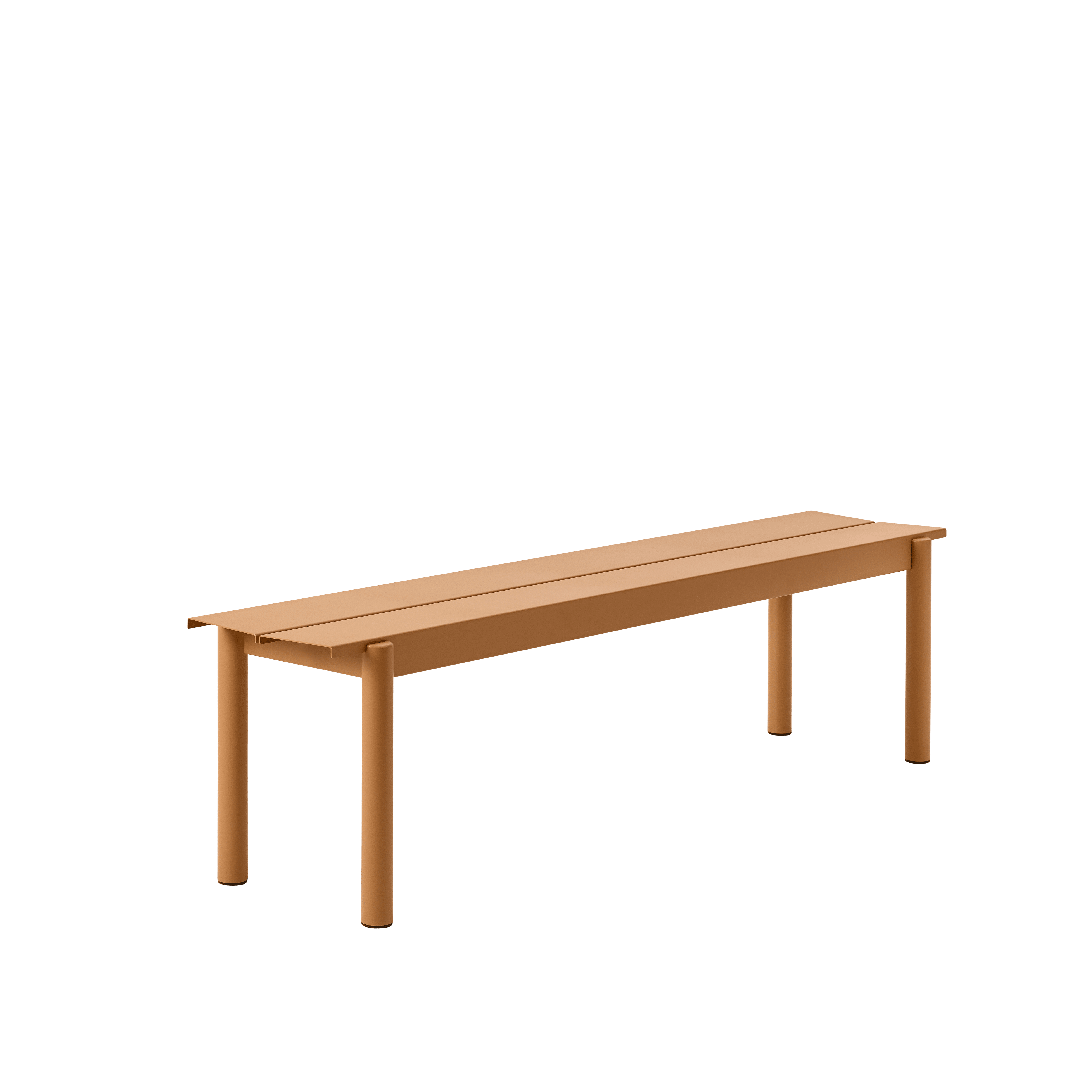 Zahradní lavice LINEAR oranžová ocel
