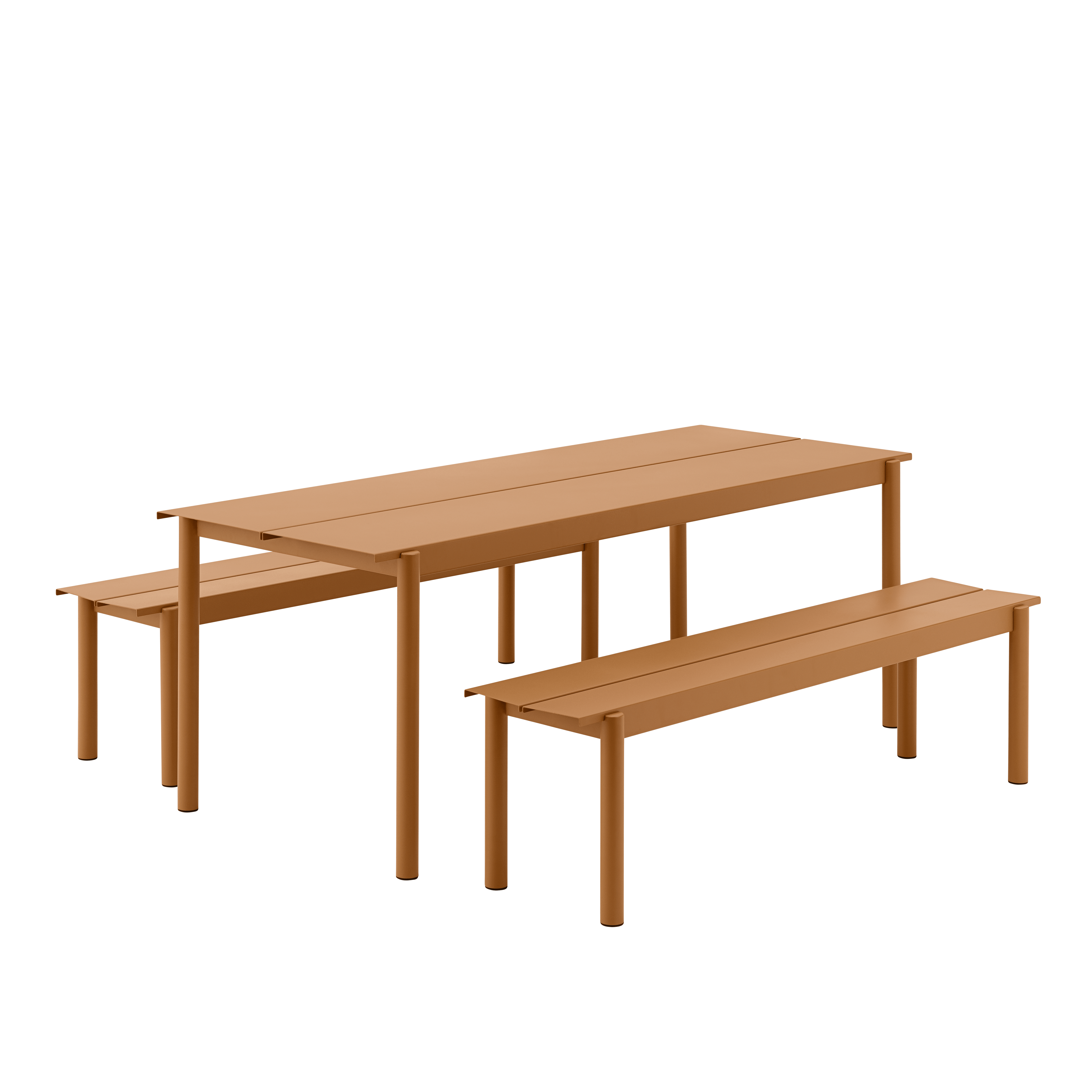 LINEAR Outdoor Table Orange Steel