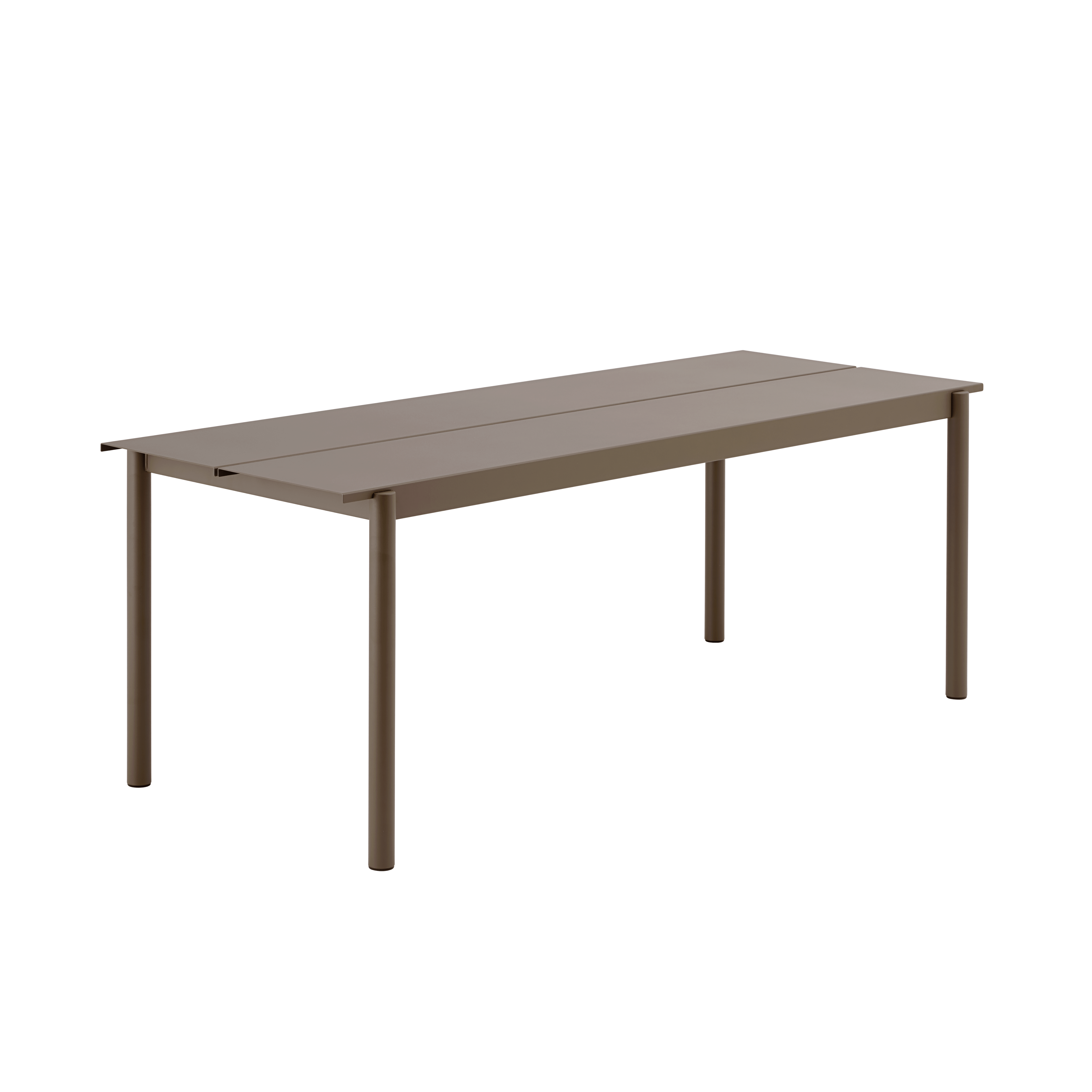 LINEAR taupe outdoor table steel