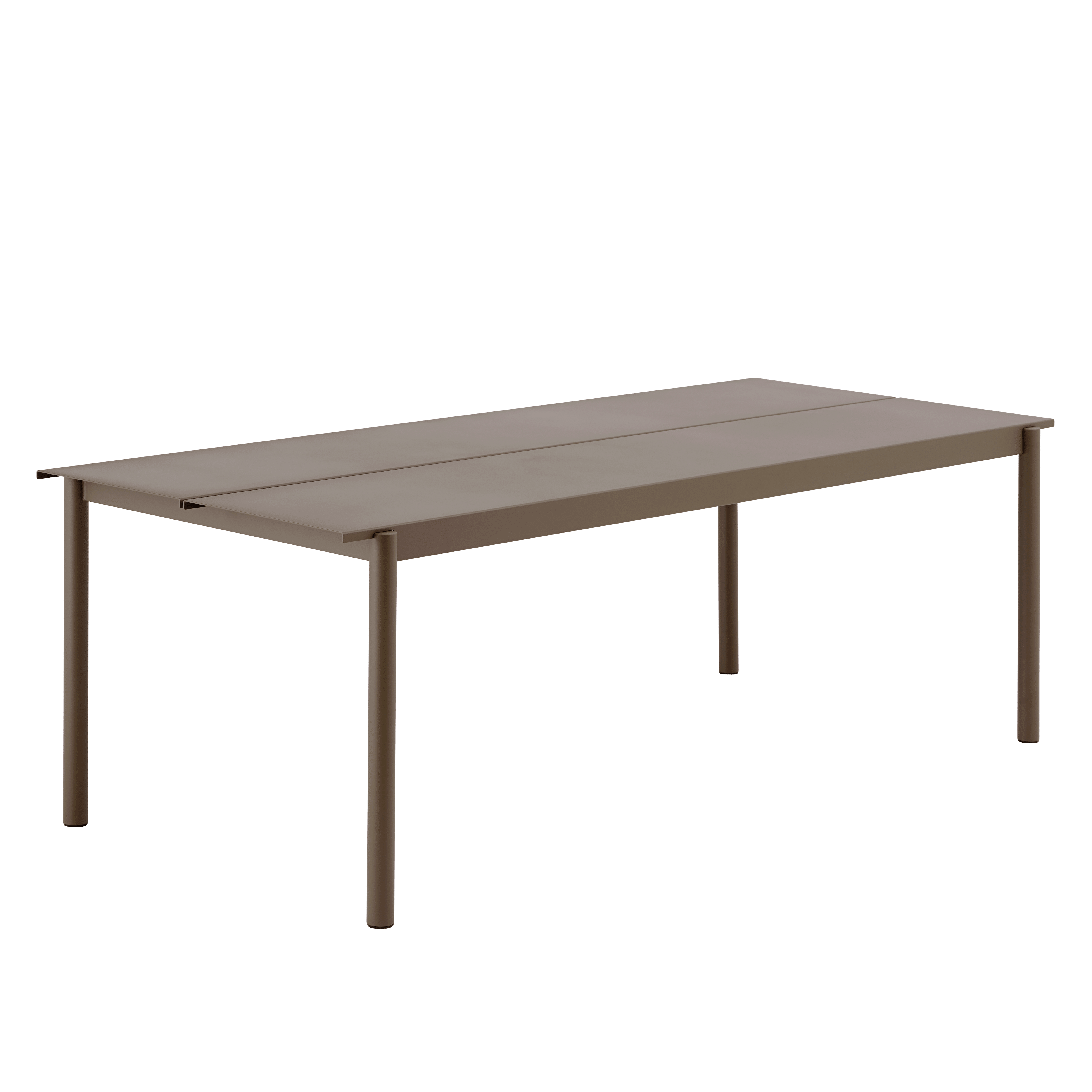 LINEAR taupe outdoor table steel
