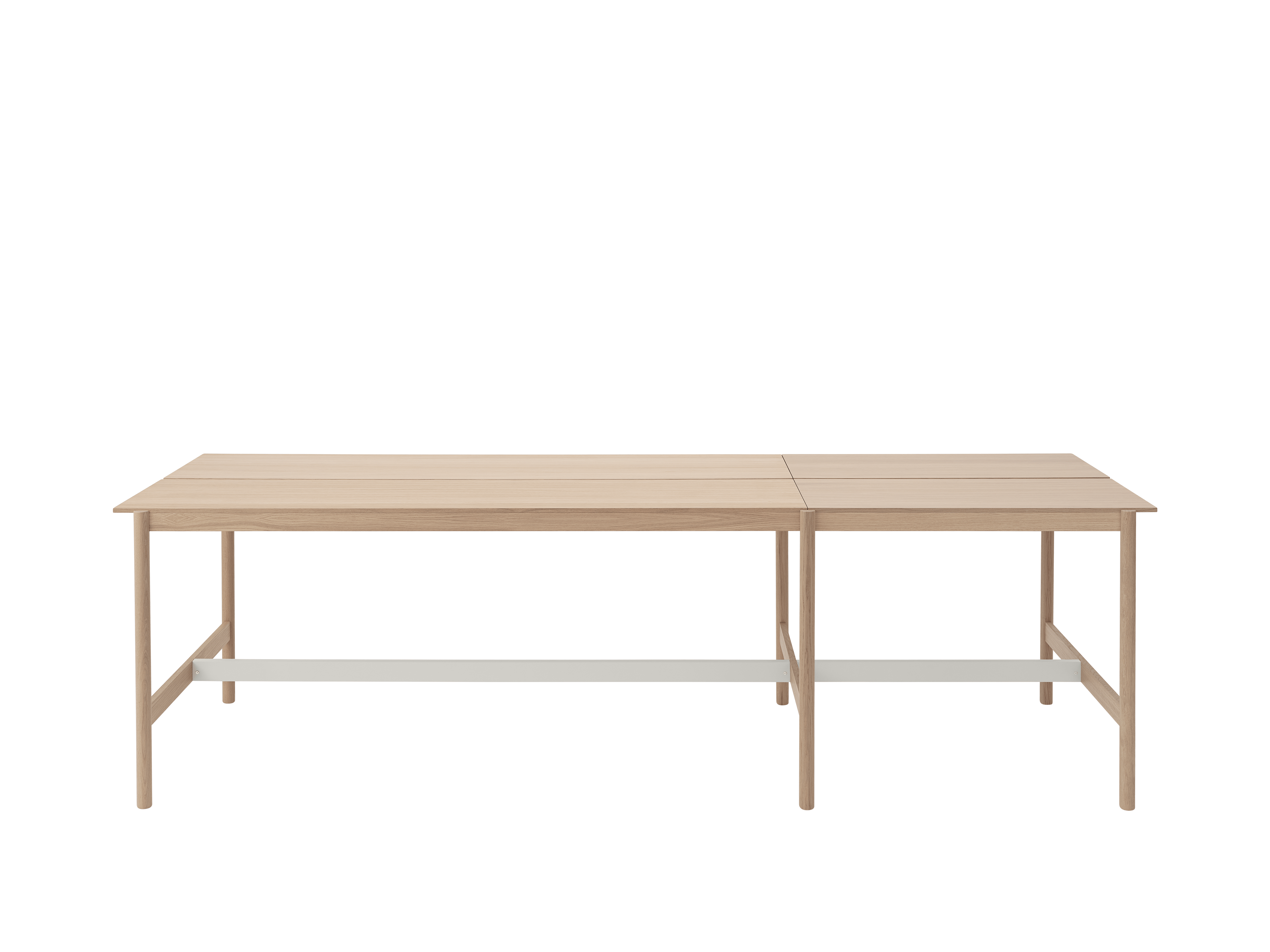 Stůl do kanceláře LINEAR SYSTEM HIGH - KONFIGURACE 1, dubová dýha