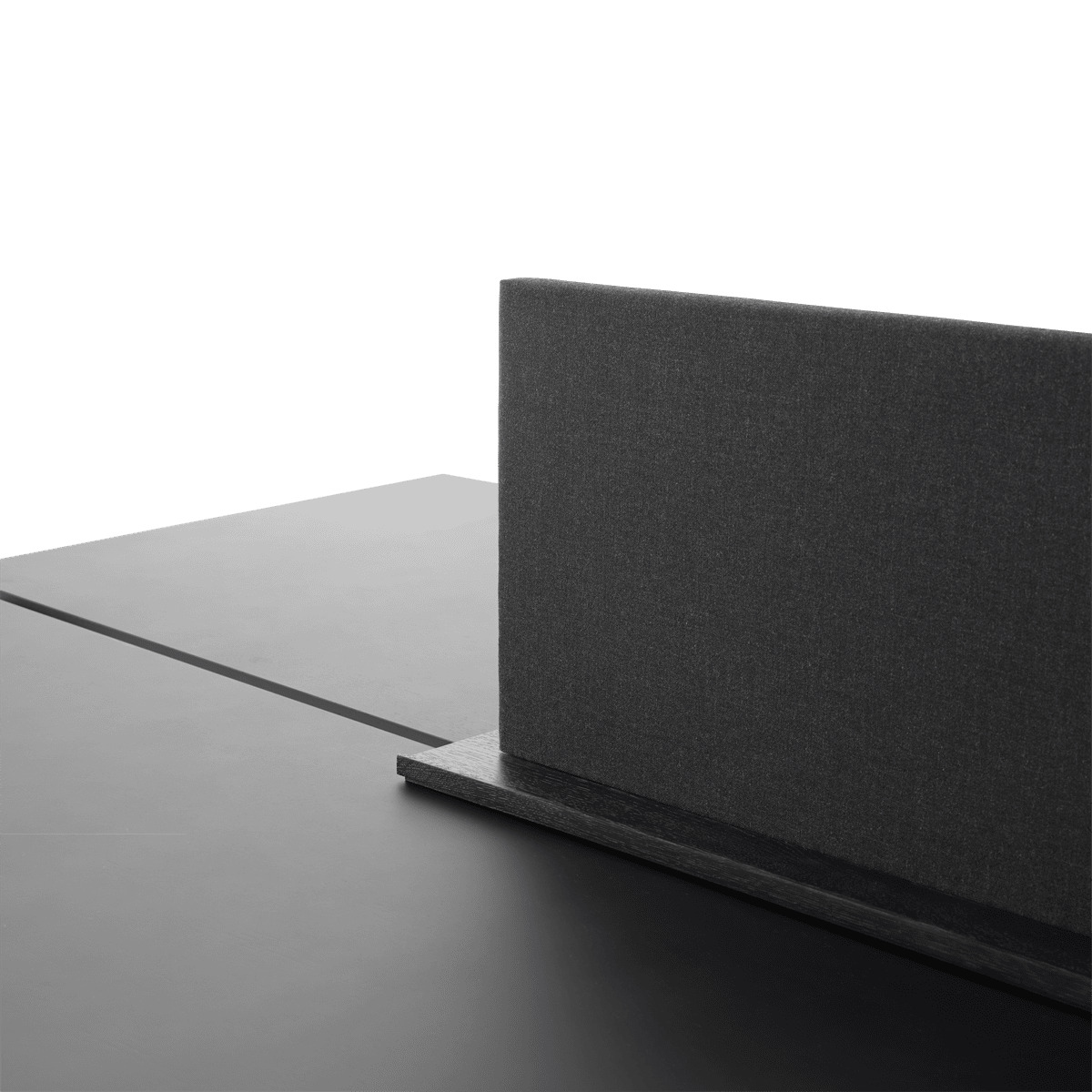 LINEAR SYSTEM Office Table - CONFIGURATION 1 black nanolaminate with black base