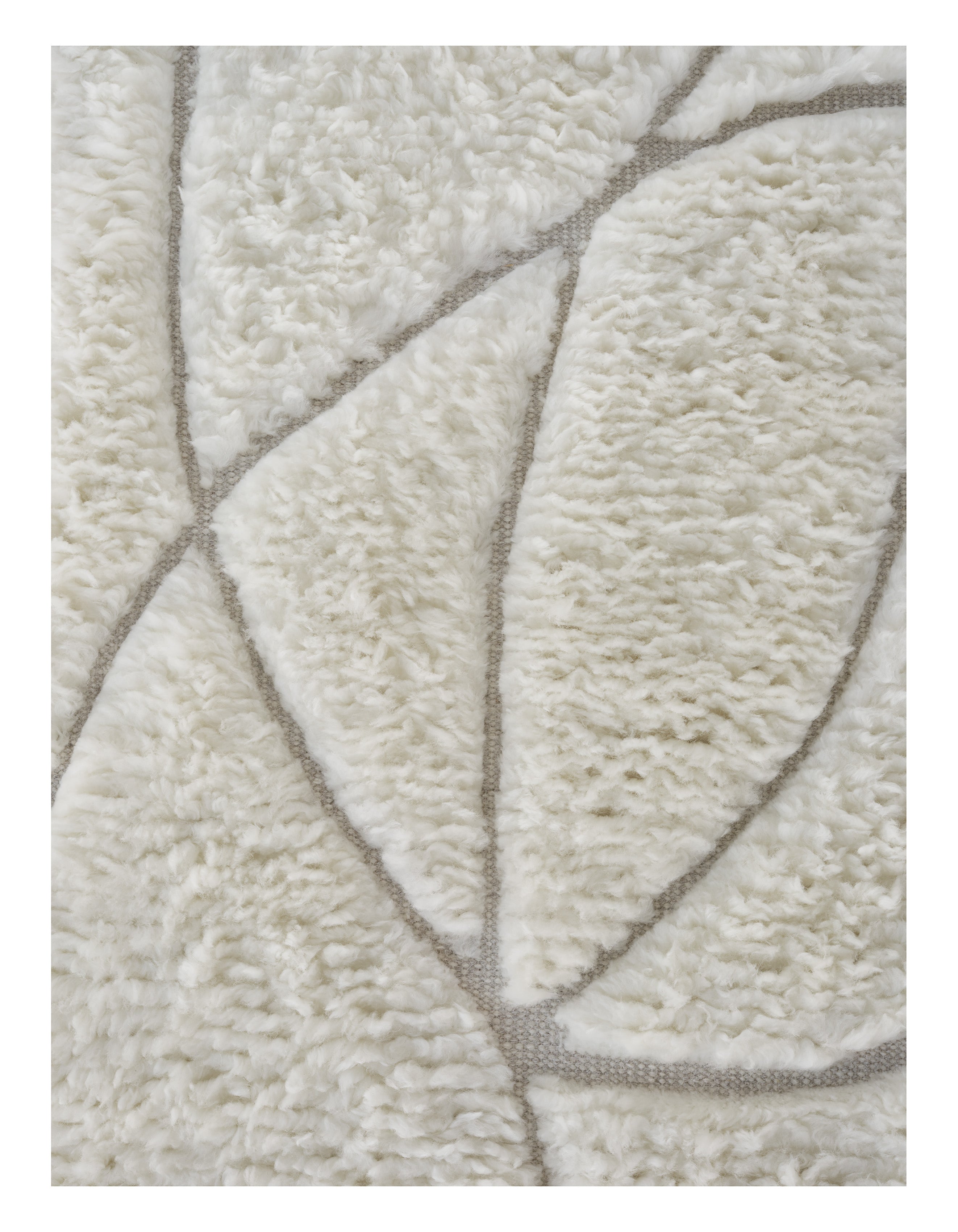 LINEAL SWEEP rug white with beige pattern