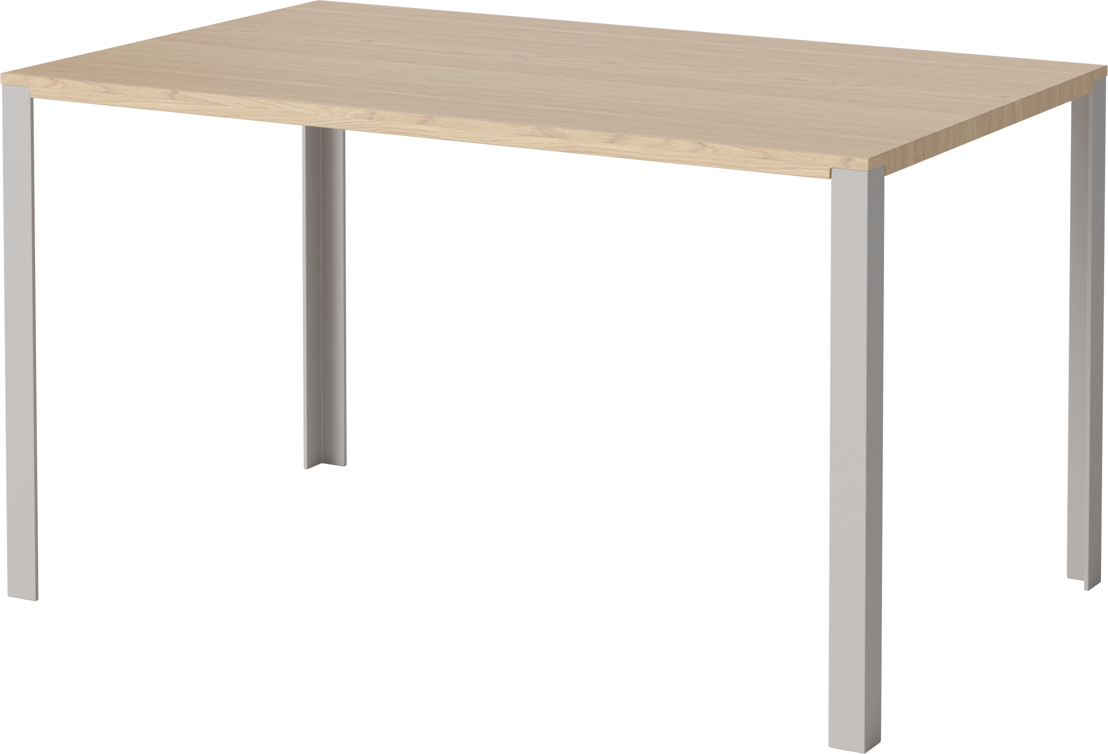 Stůl LINK bělené dubové dřevo se šedou základnou