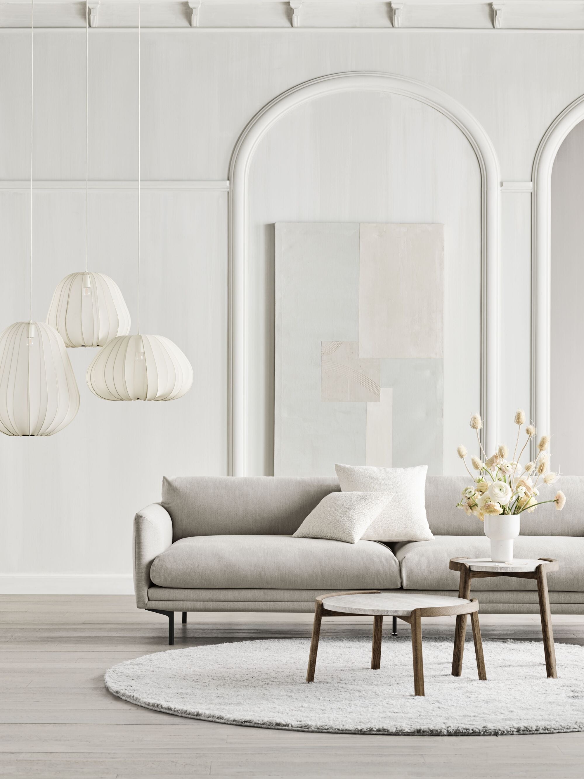 Kulatý koberec ALVE šedý