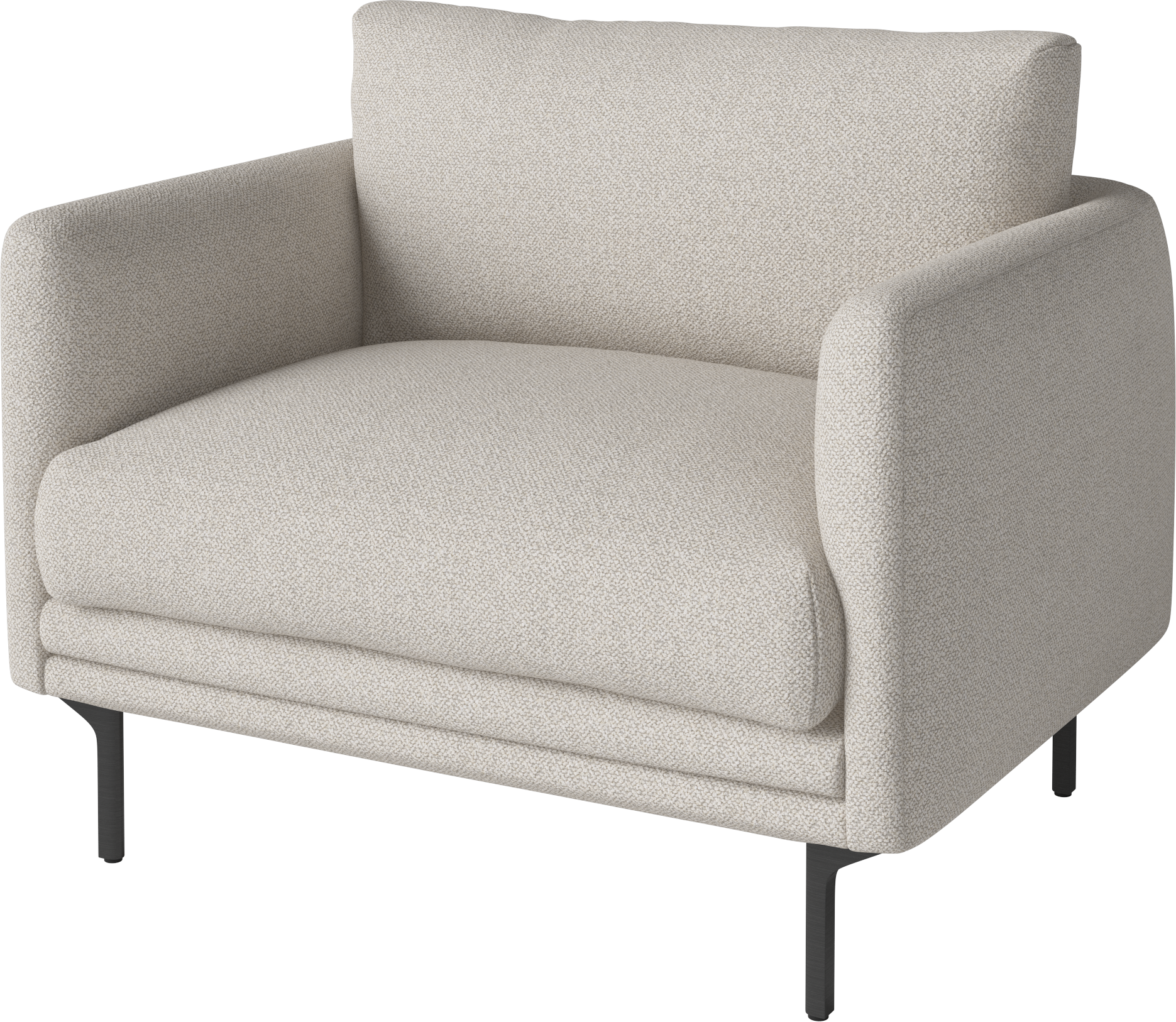 Křeslo LOMI černá ocelová základna