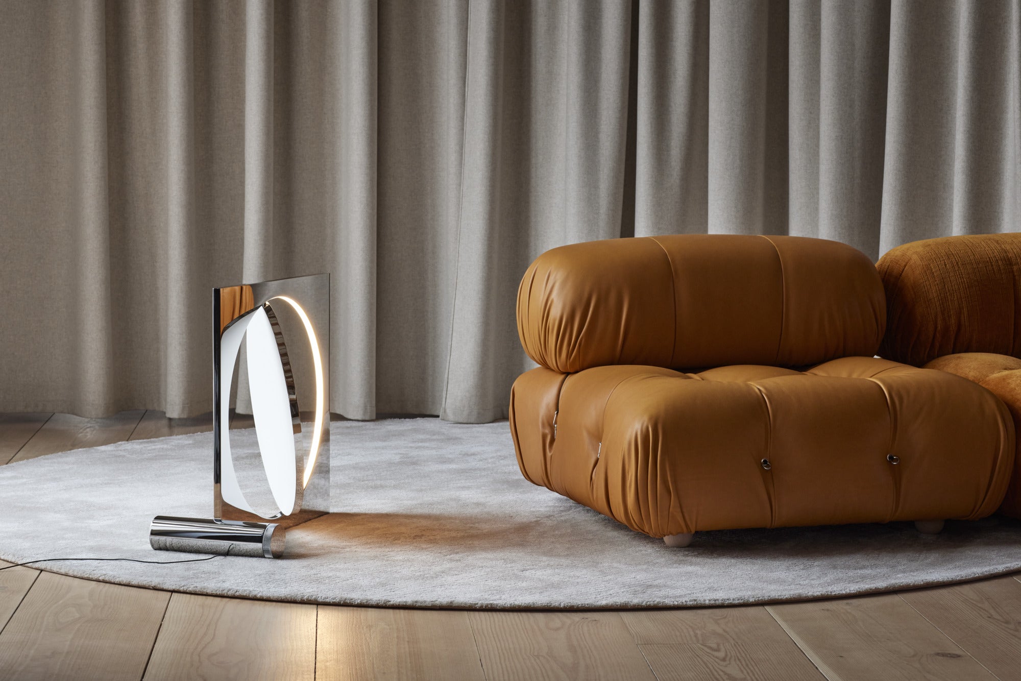 Stojací lampa MOONSETTER chromovaná