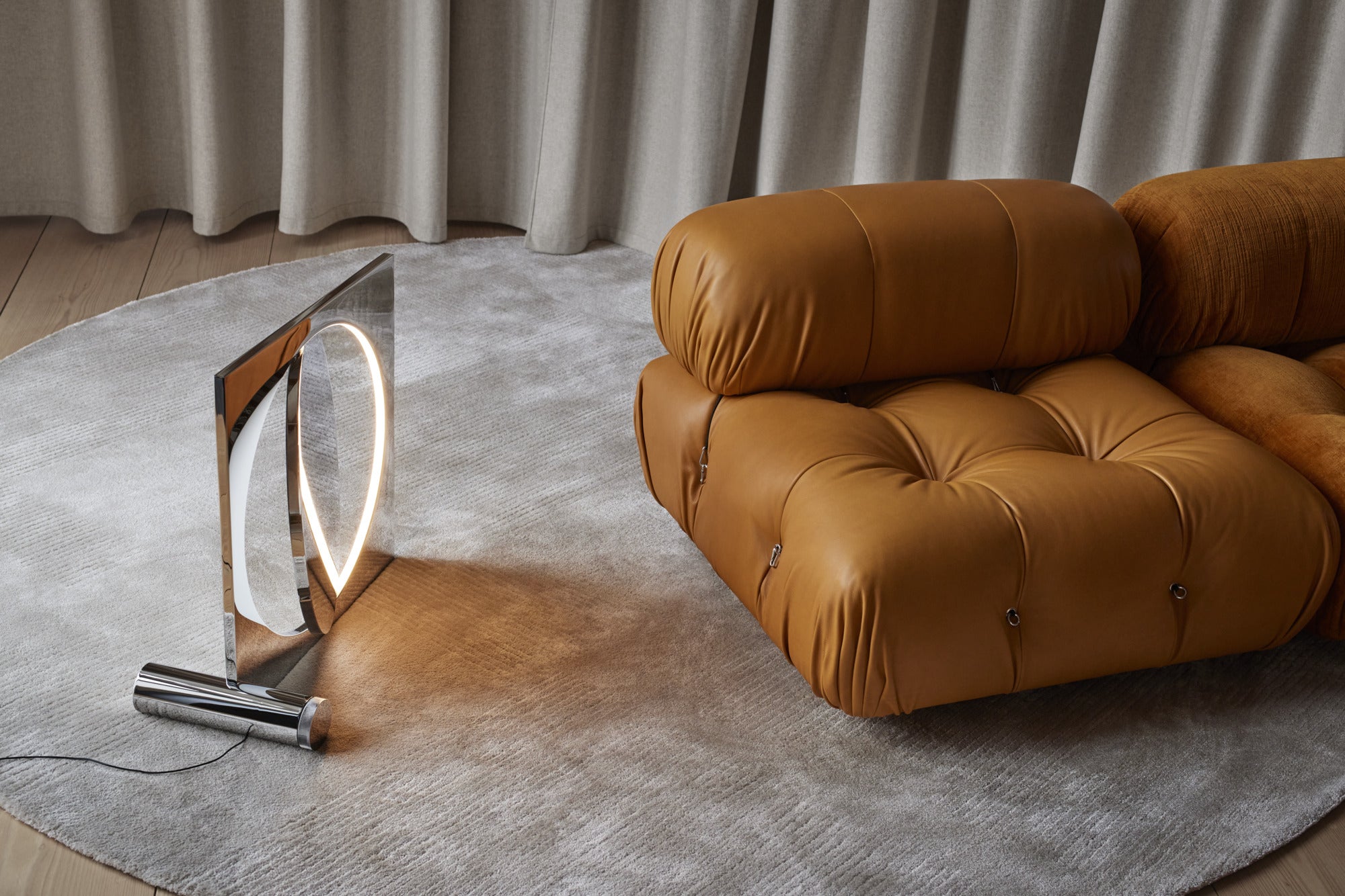 Stojací lampa MOONSETTER chromovaná