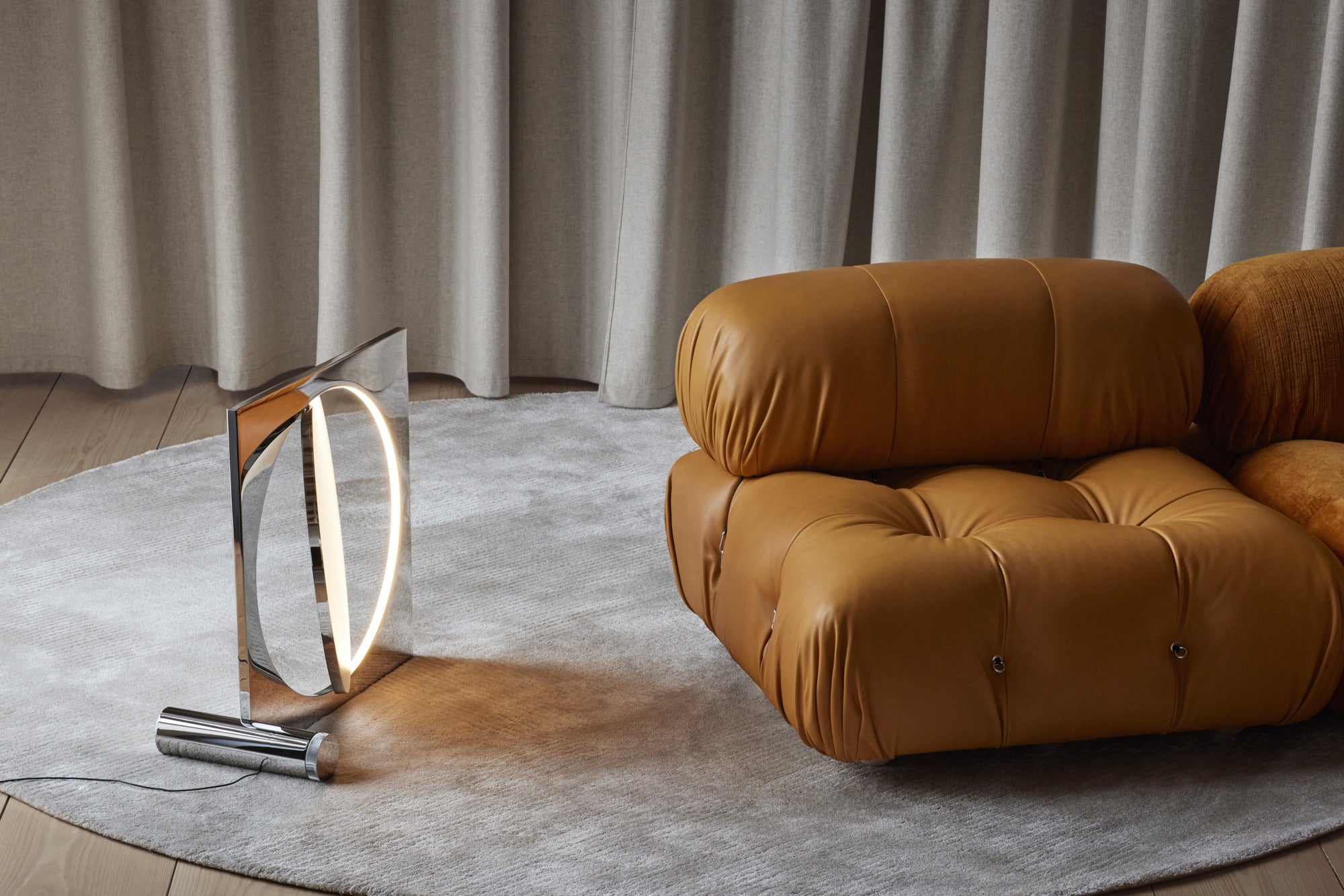 Stojací lampa MOONSETTER chromovaná