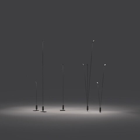 Single outdoor floor lamp FLIA black