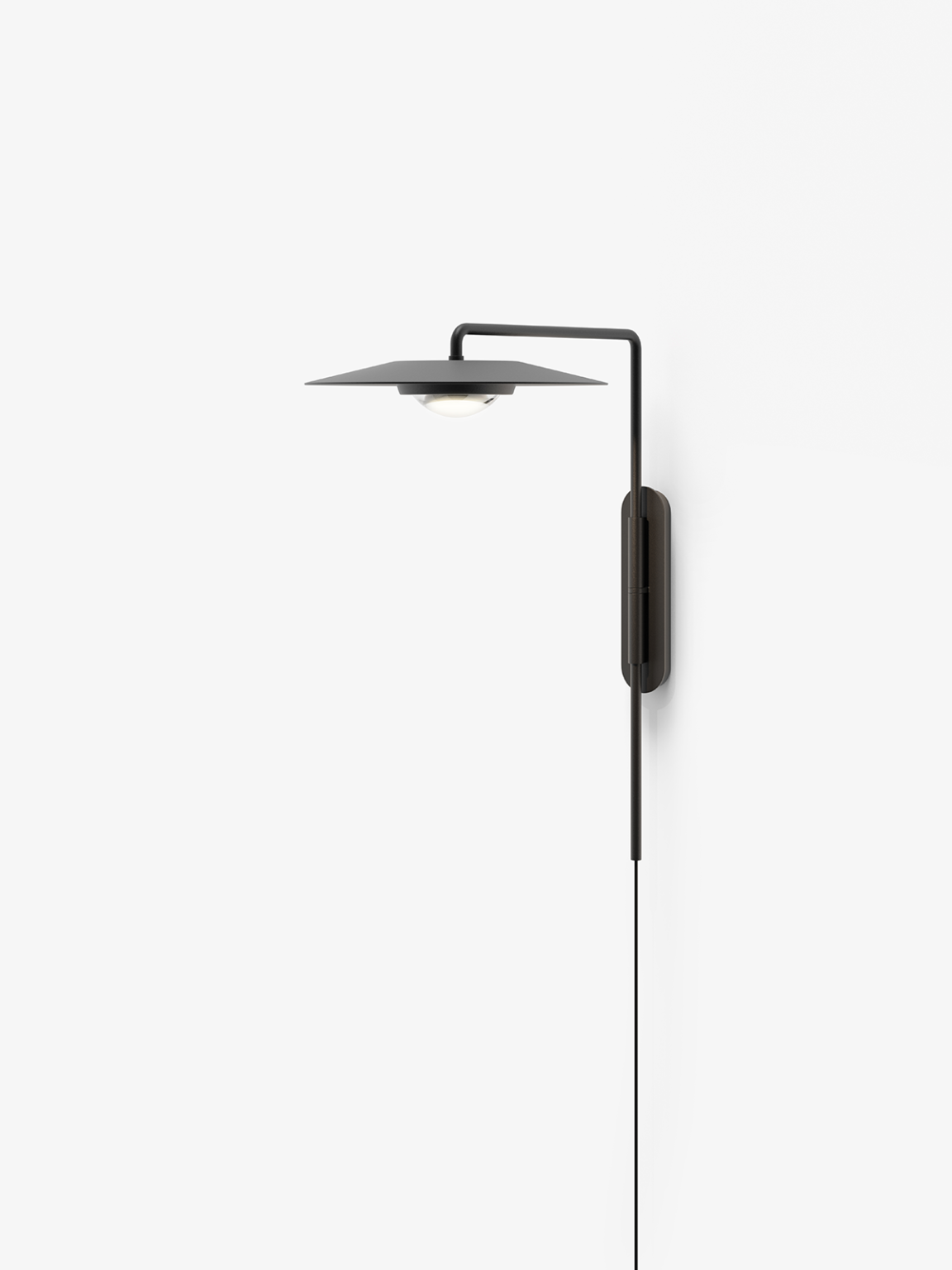 Nástěnná lampa s ramenem KOINÉ černá