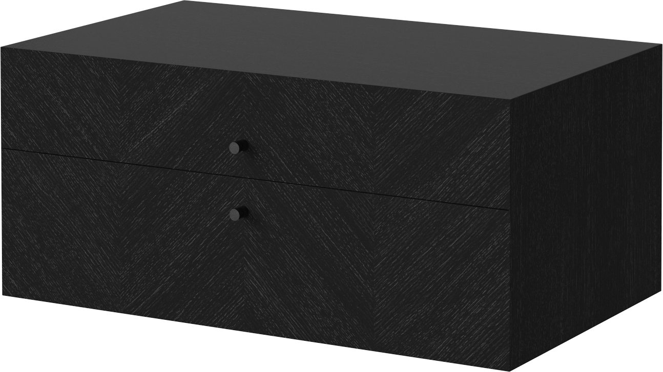 Noční stolek LUXE černé dubové dřevo