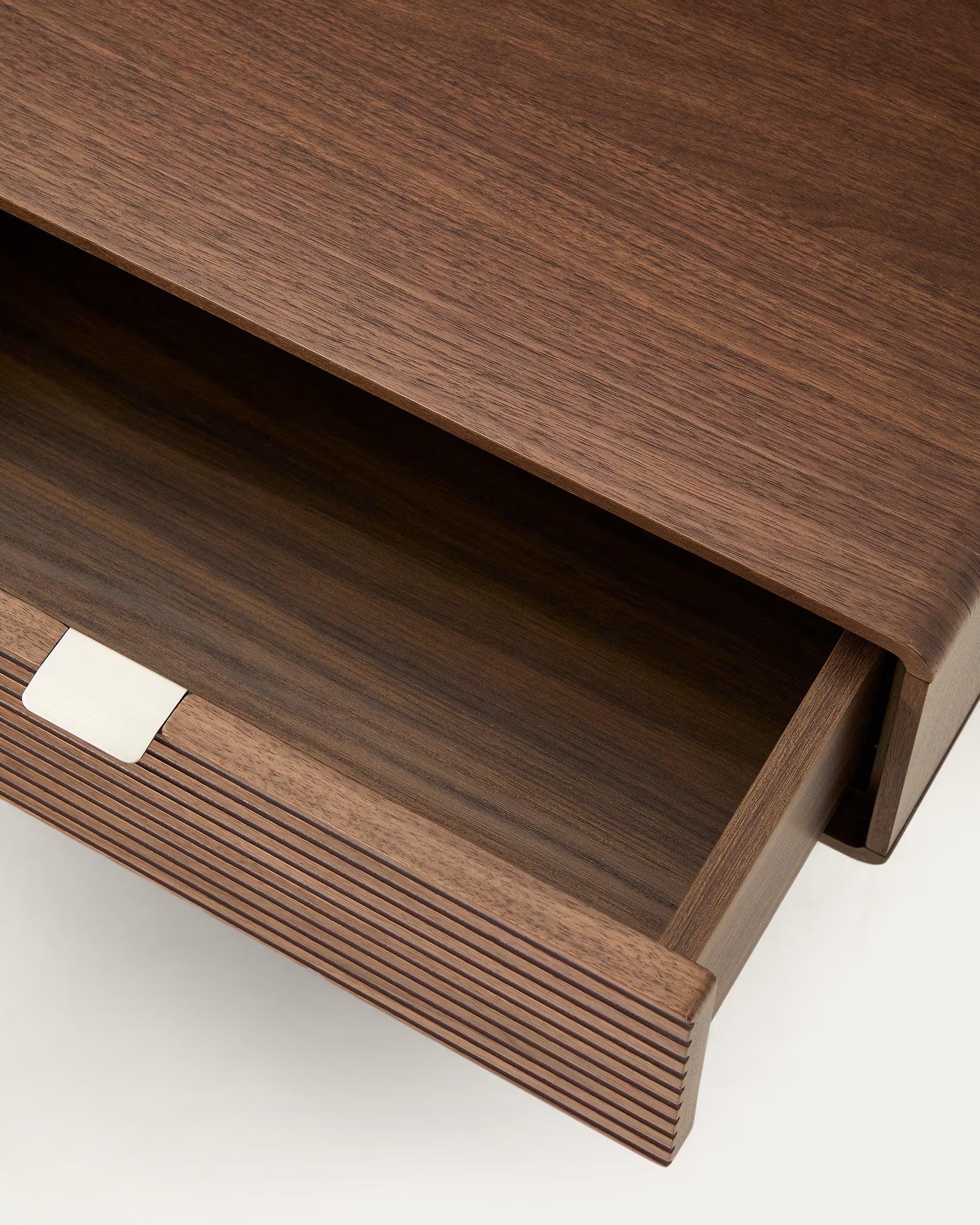 NORLEN bed with cabinets dark brown walnut veneer