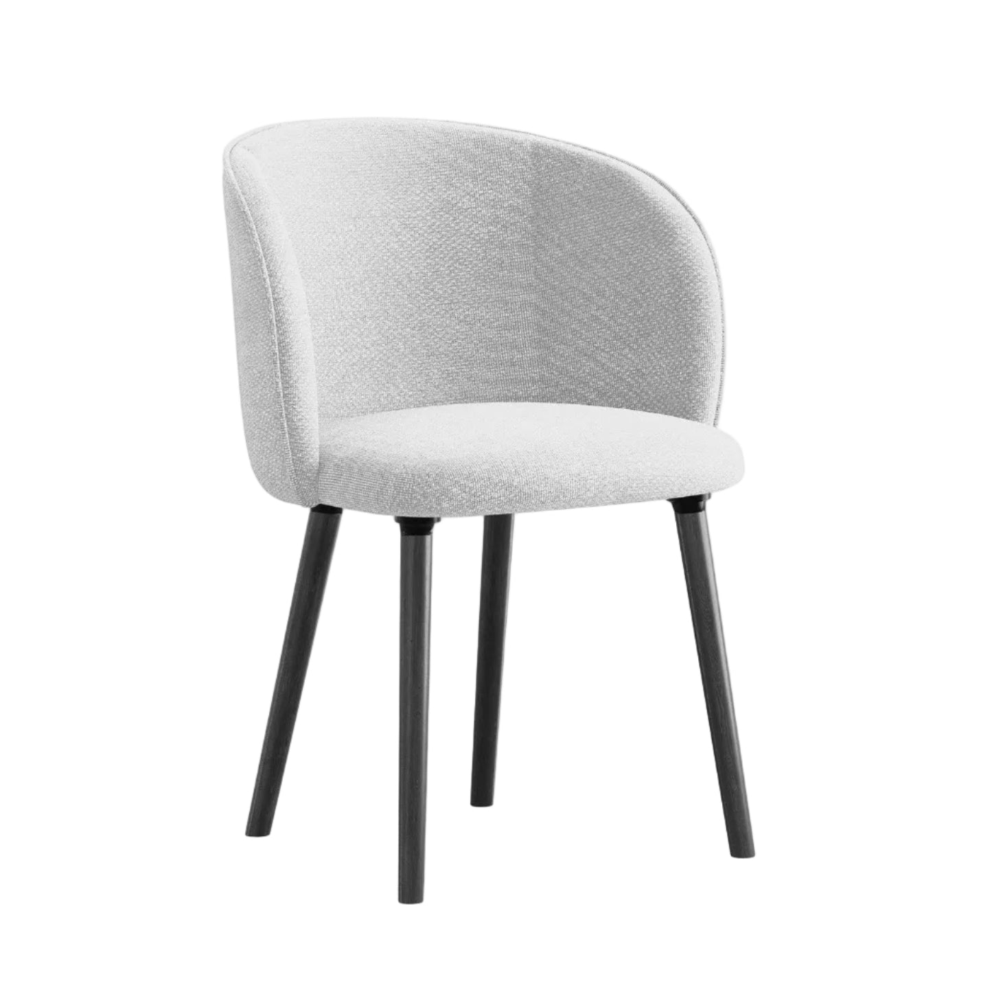 MAIA Chair Silver Boucle with Black Oak Base