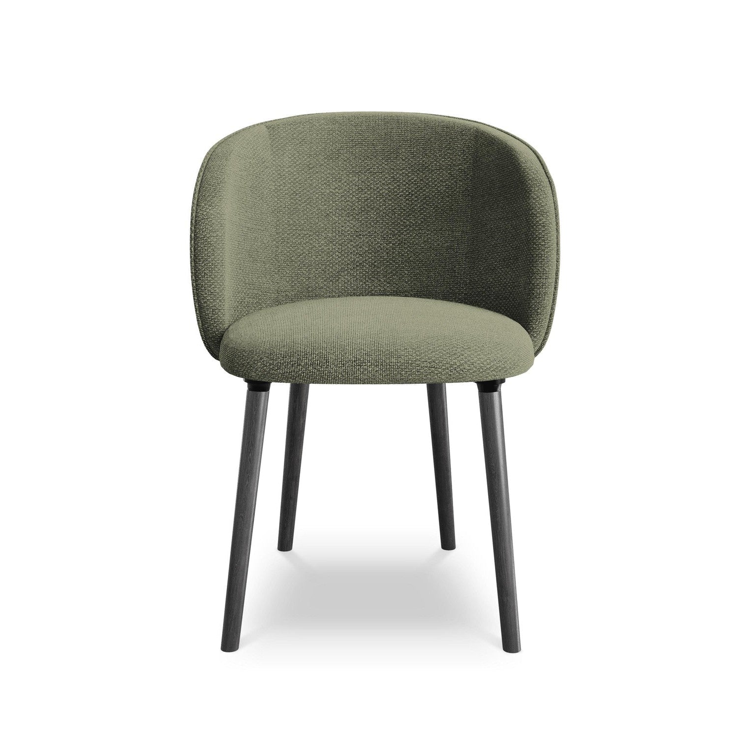MAIA Chair in Olive Boucle with Black Oak Base