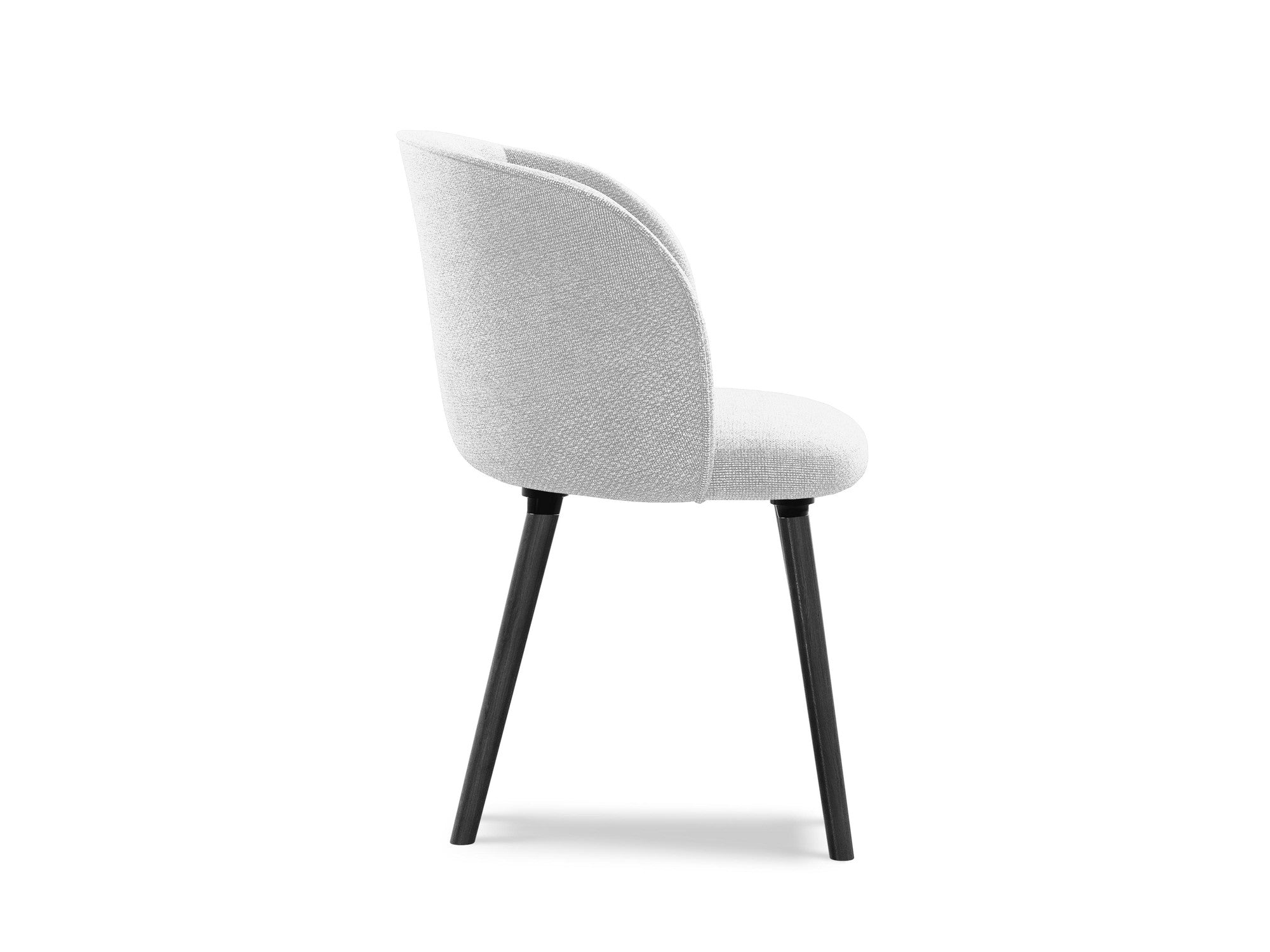 MAIA Chair Silver Boucle with Black Oak Base