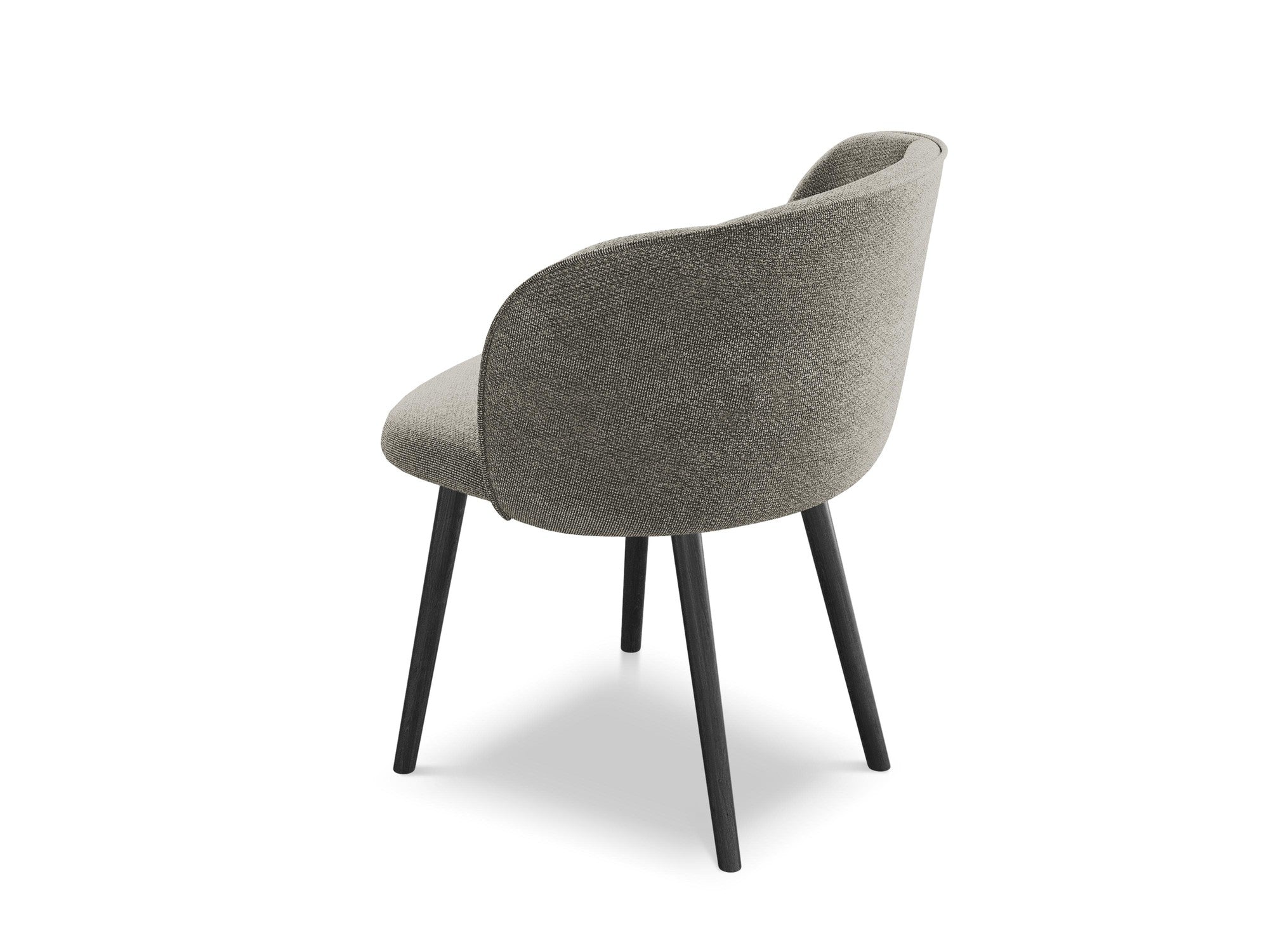 MAIA Chair in Gray Boucle with Black Oak Base