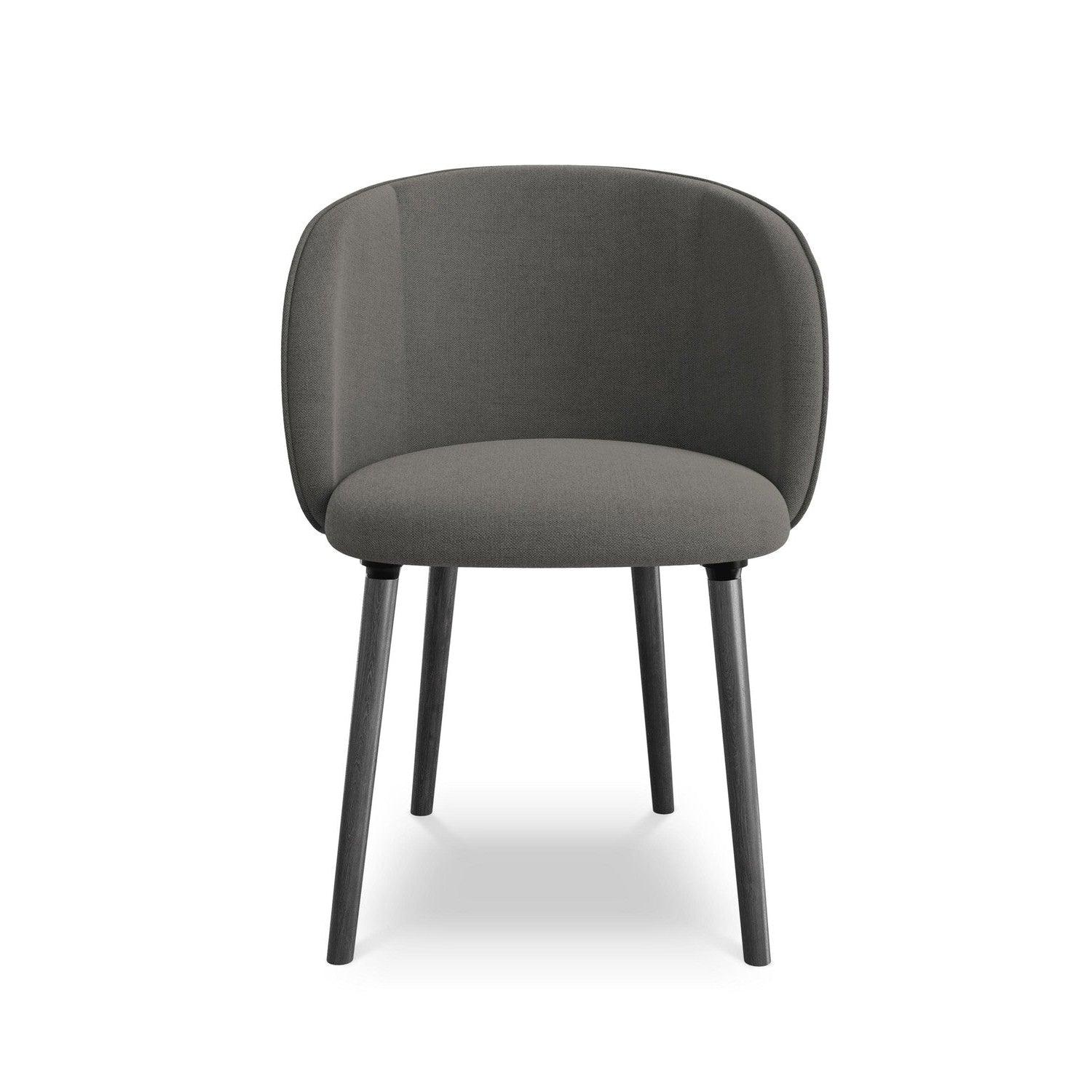 MAIA Chair in Dark Gray with Black Oak Base