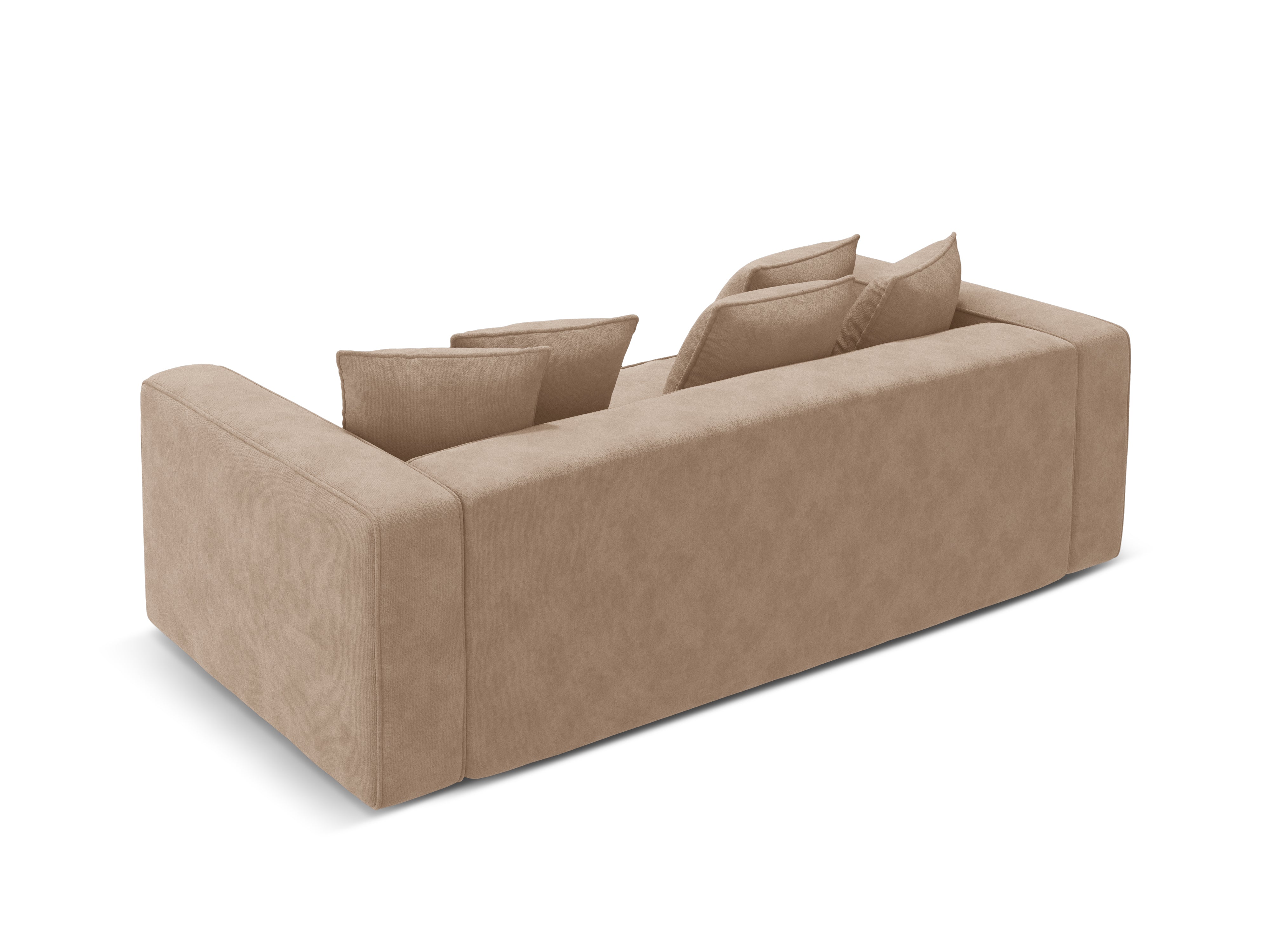 Sofa sametová s funkcí spaní RIBES tmavě béžová