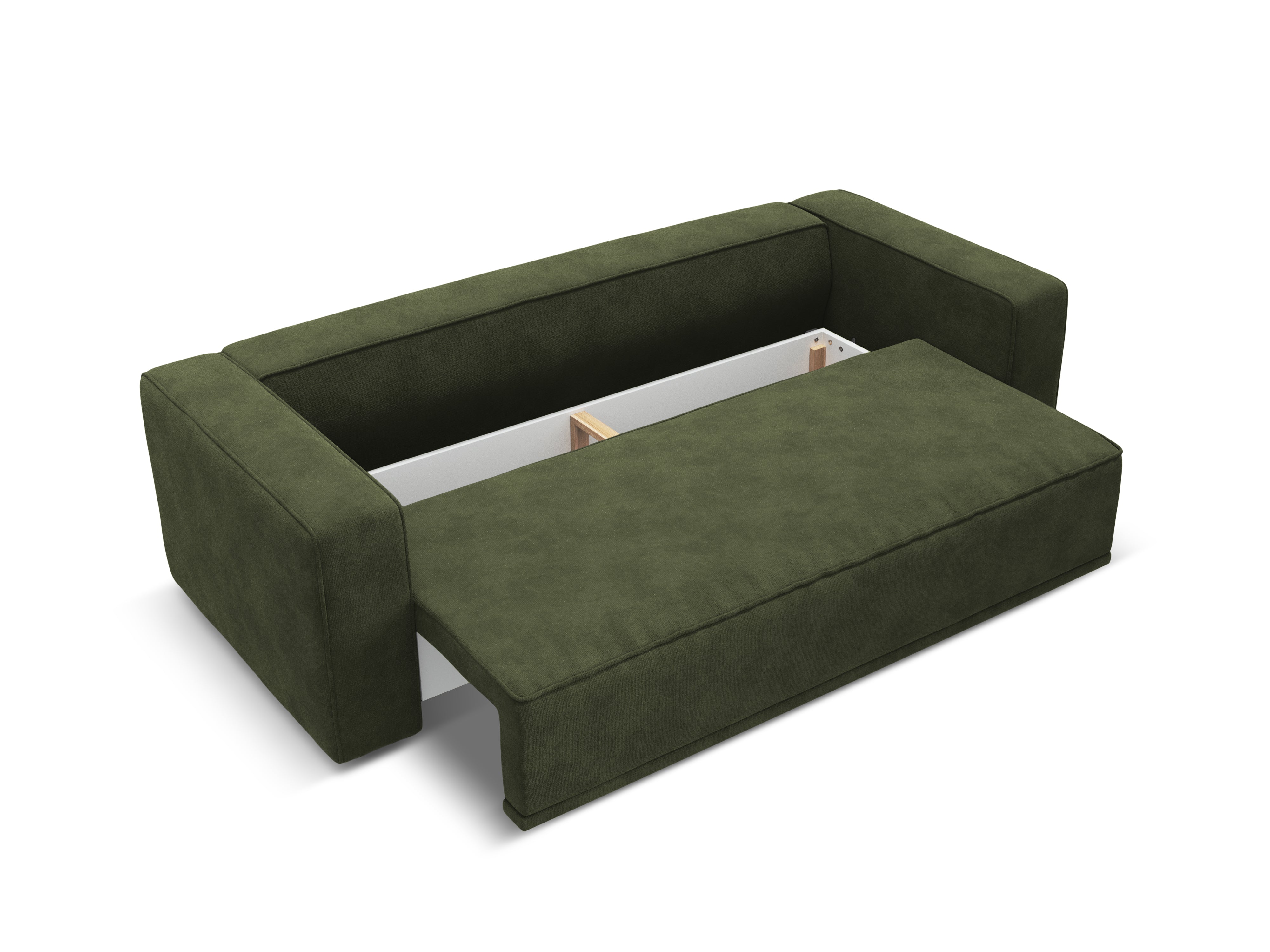 Sofa sametová s funkcí spaní RIBES zelená