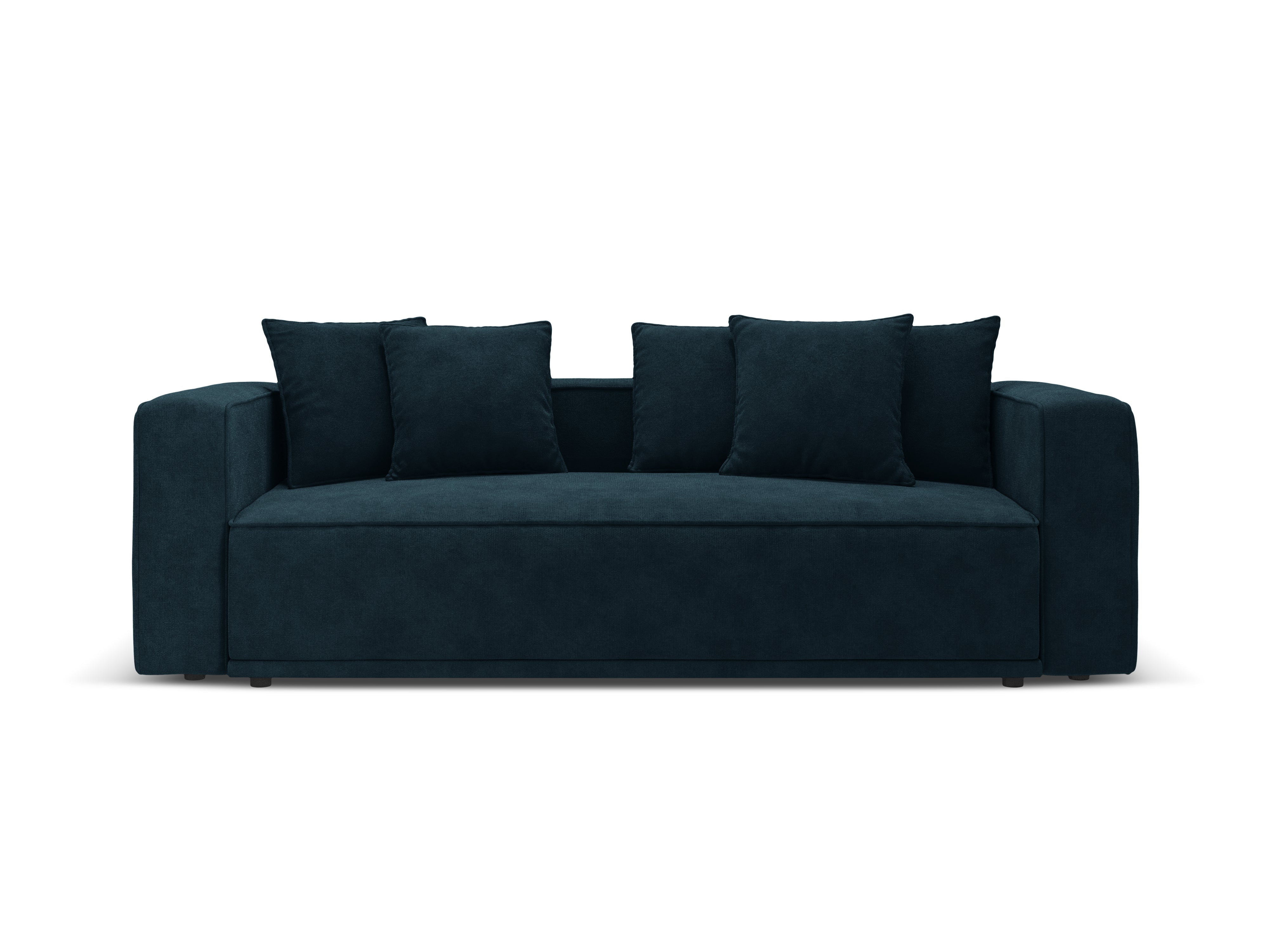 Sofa sametová s funkcí spaní RIBES modrý petrol