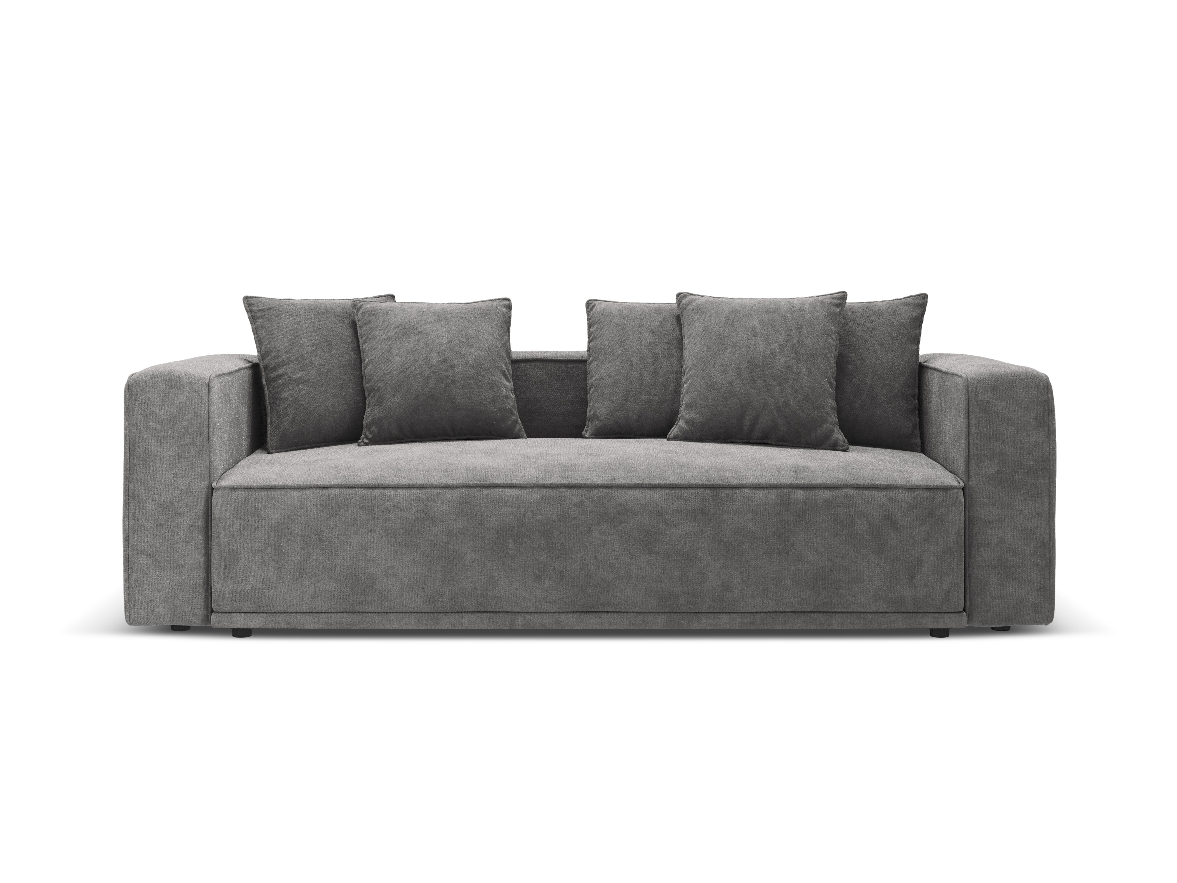 Sofa sametová s funkcí spaní RIBES šedá