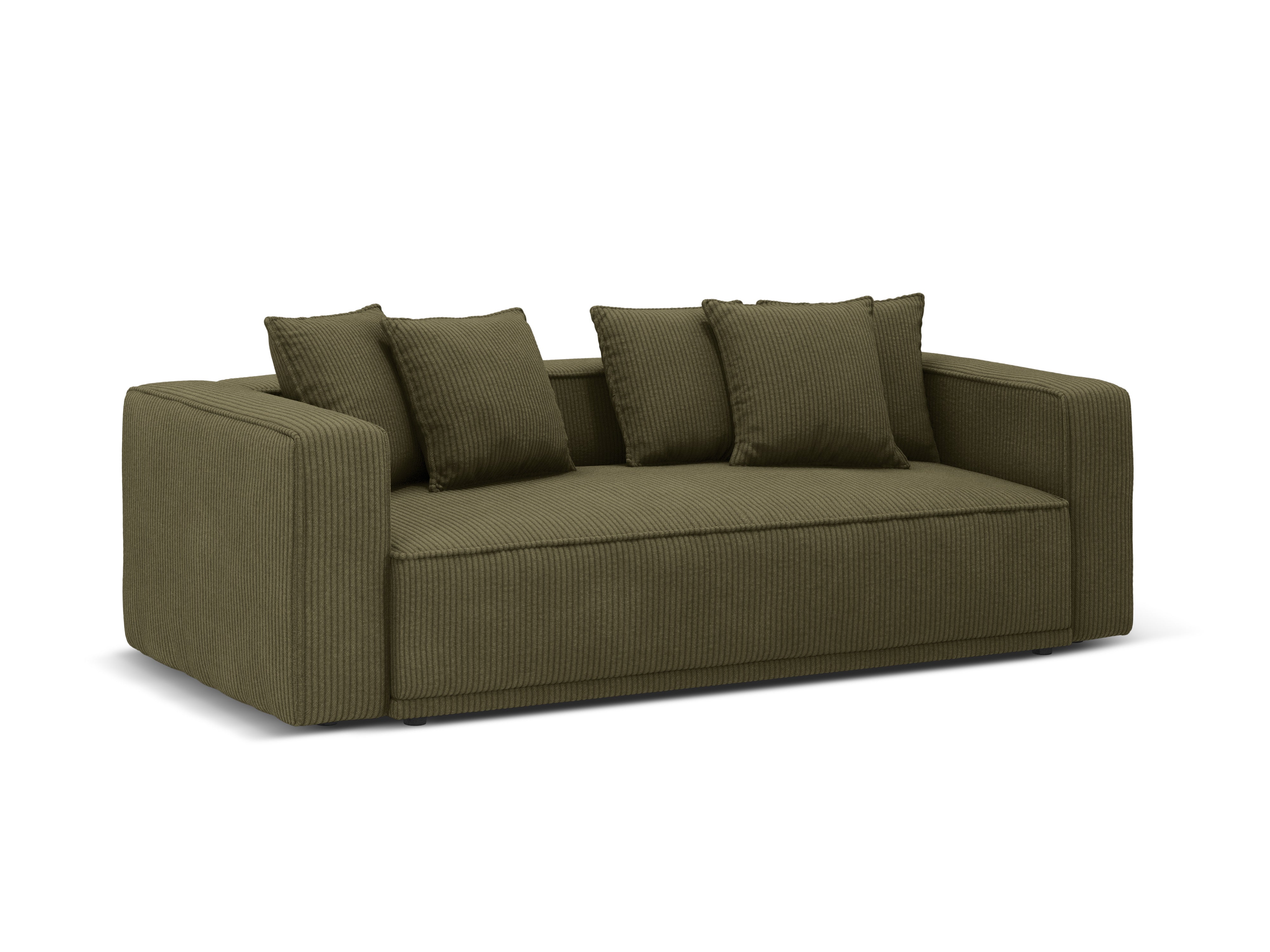 RIBES Sofa with Sleeping Function Green Corduroy