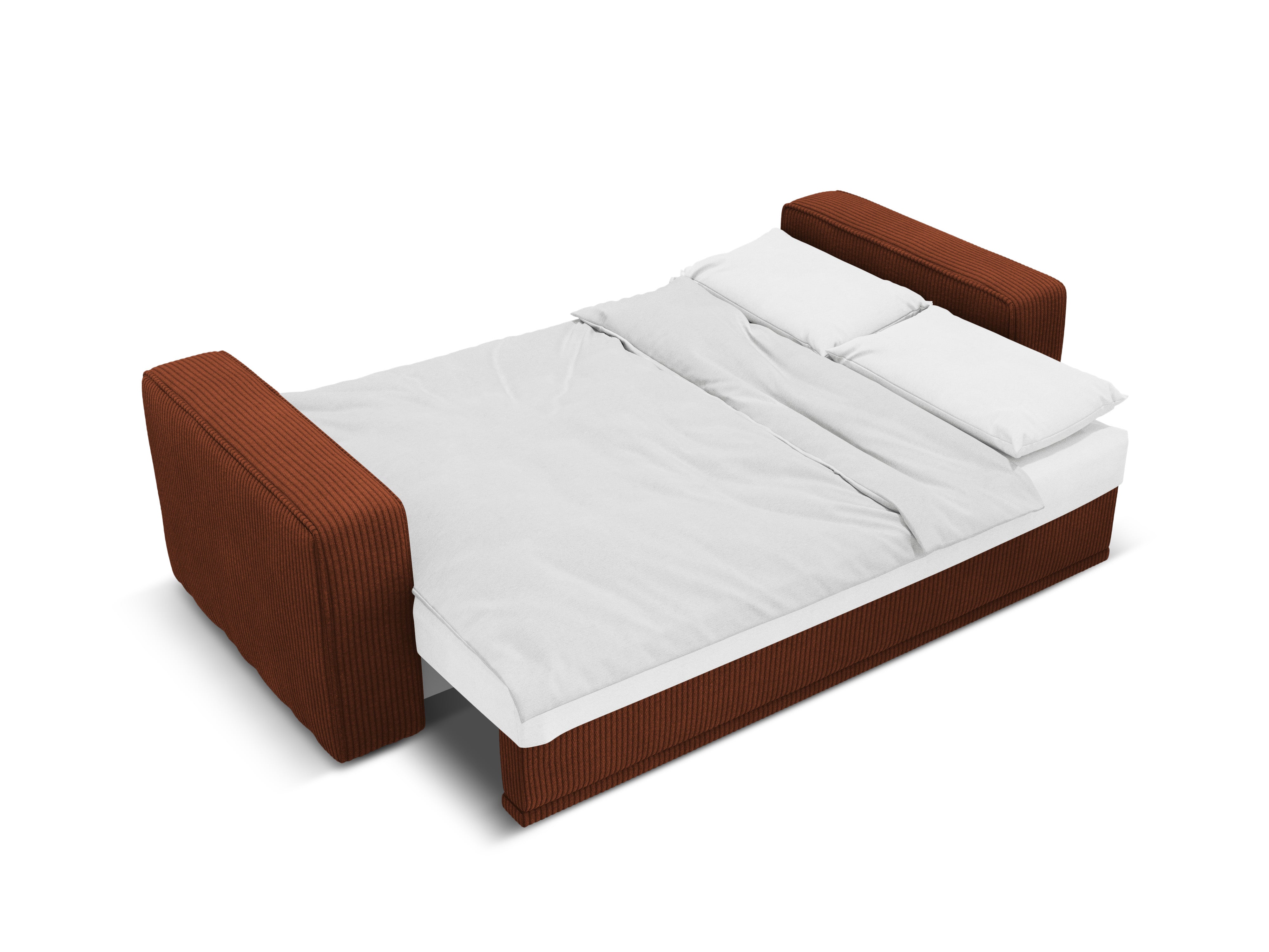 Sofa with sleeping function RIBES brick corduroy