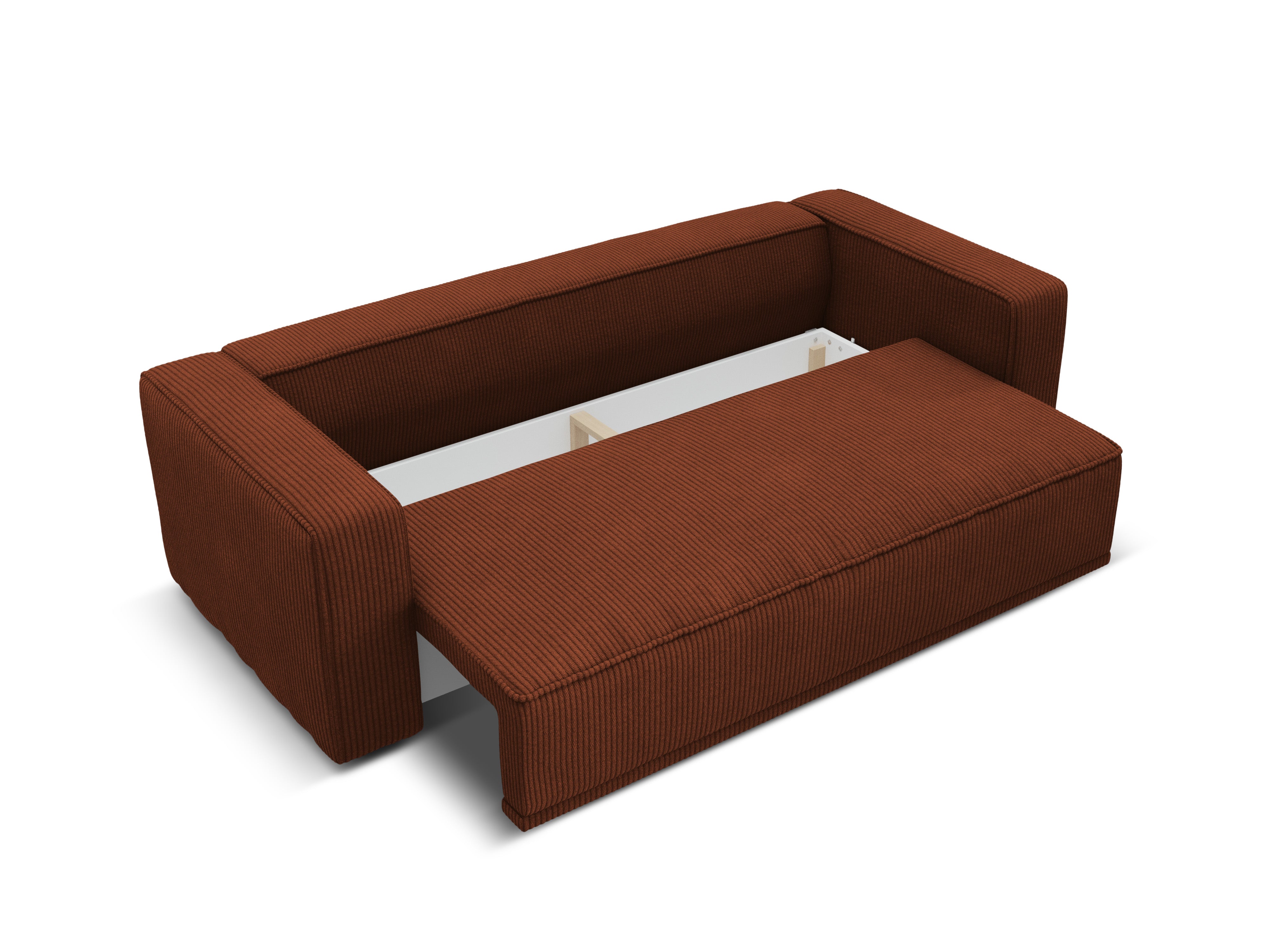 Sofa with sleeping function RIBES brick corduroy