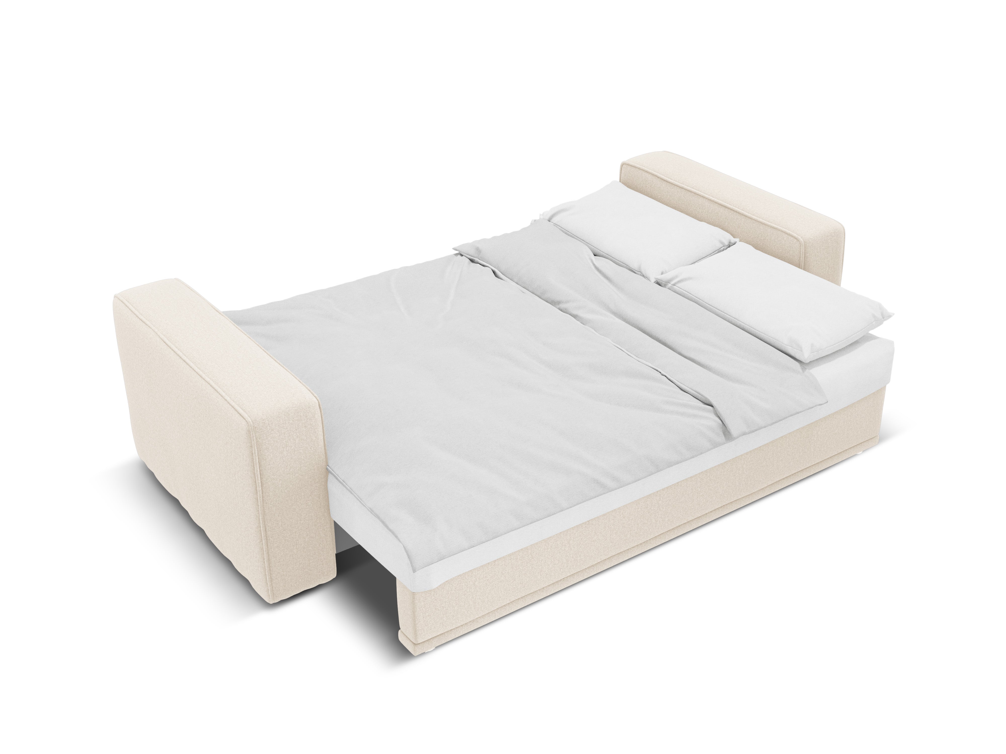 Pohovka s funkcí spaní RIBES světle béžový šenil