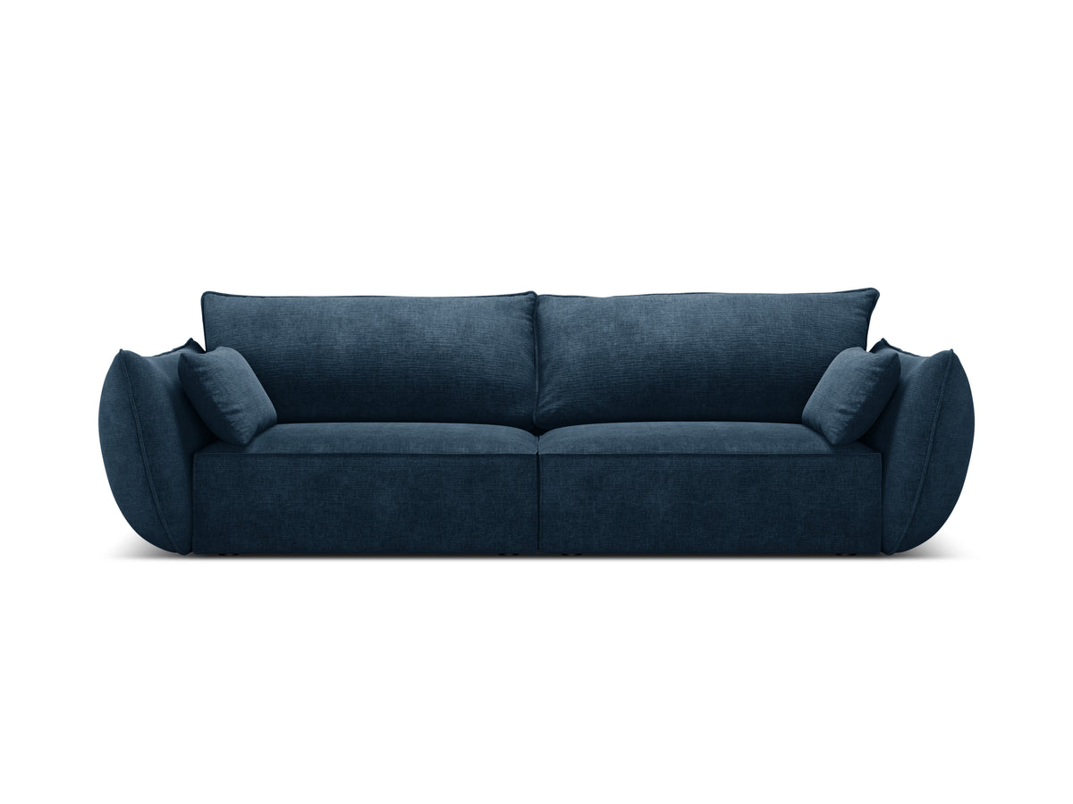 Sofa v sametové tkanině 3-místná VANDA královská modř