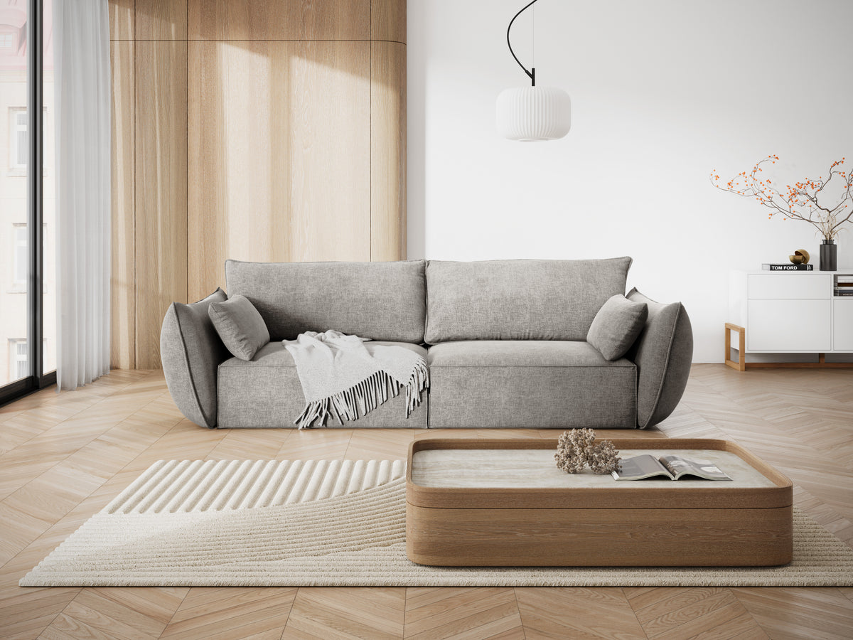 Sofa ve szenilové tkanině 3-místná VANDA světle šedá