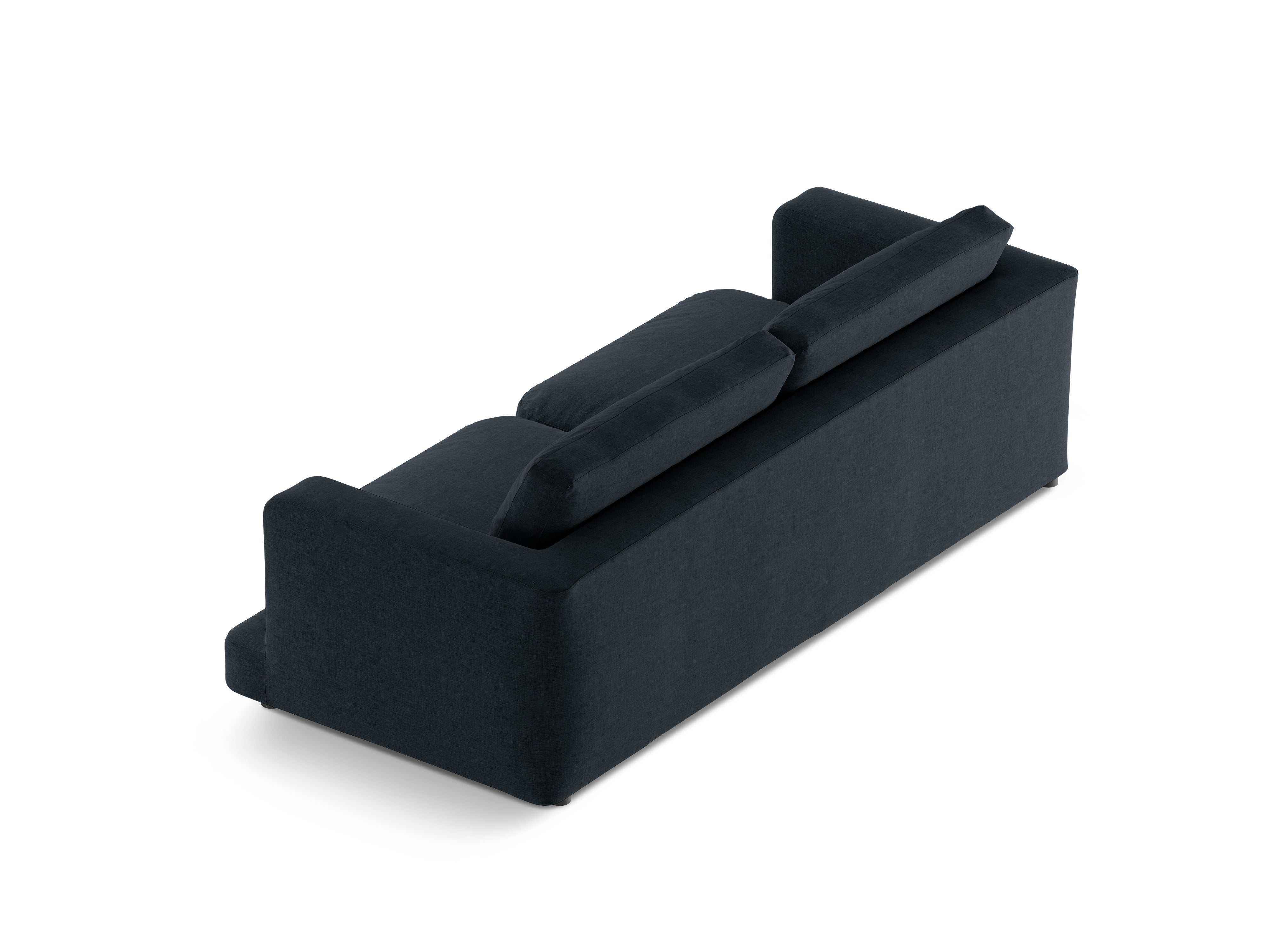 3-seater Sofa DAPHNE black chenille