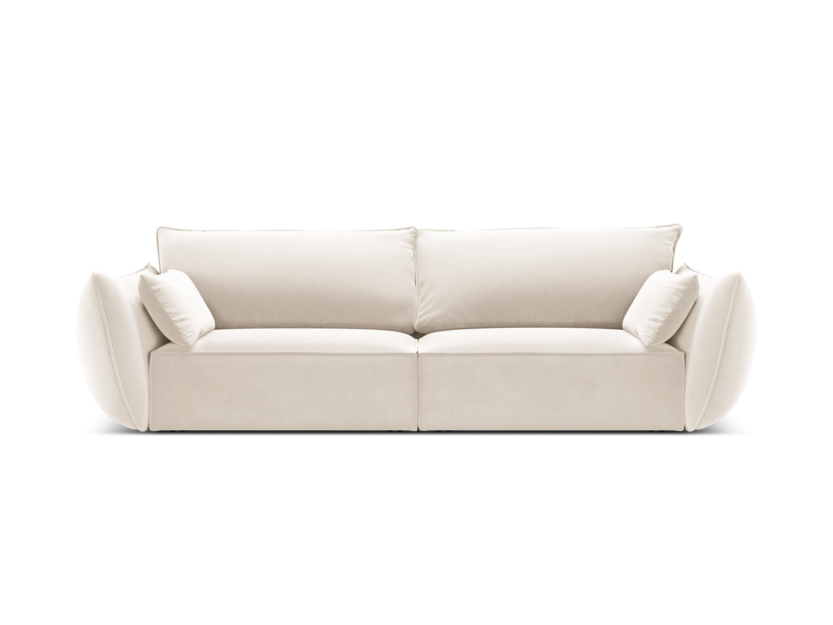 Sofa sametová 3-osobová VANDA béžová