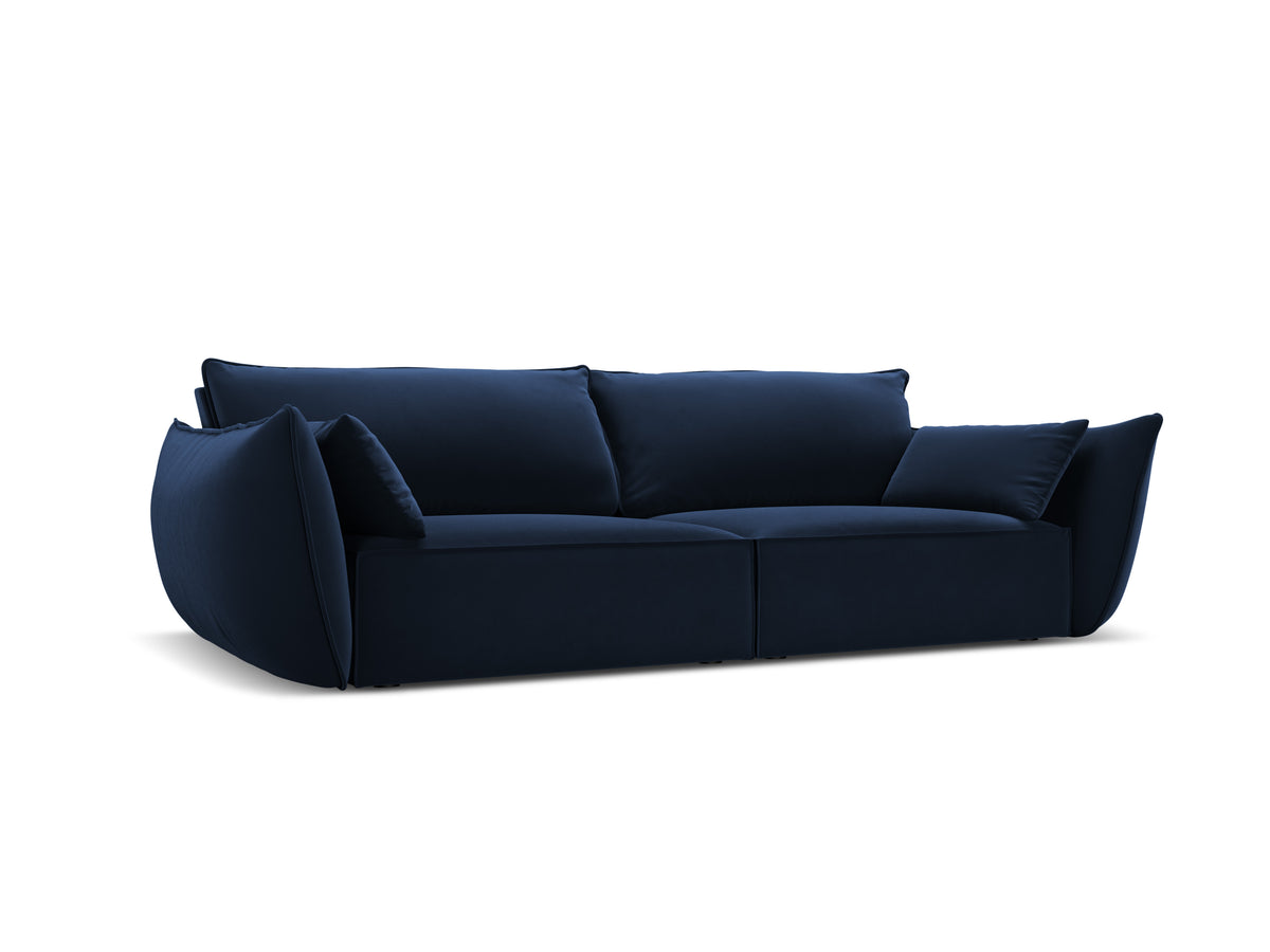 Sofa sametová 3-osobová VANDA granátová