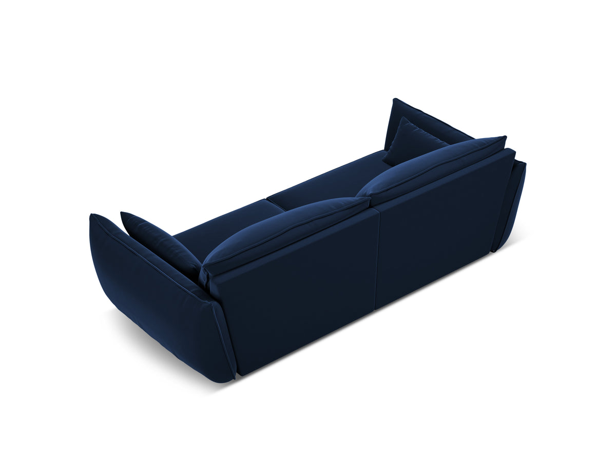 Sofa sametová 3-osobová VANDA granátová