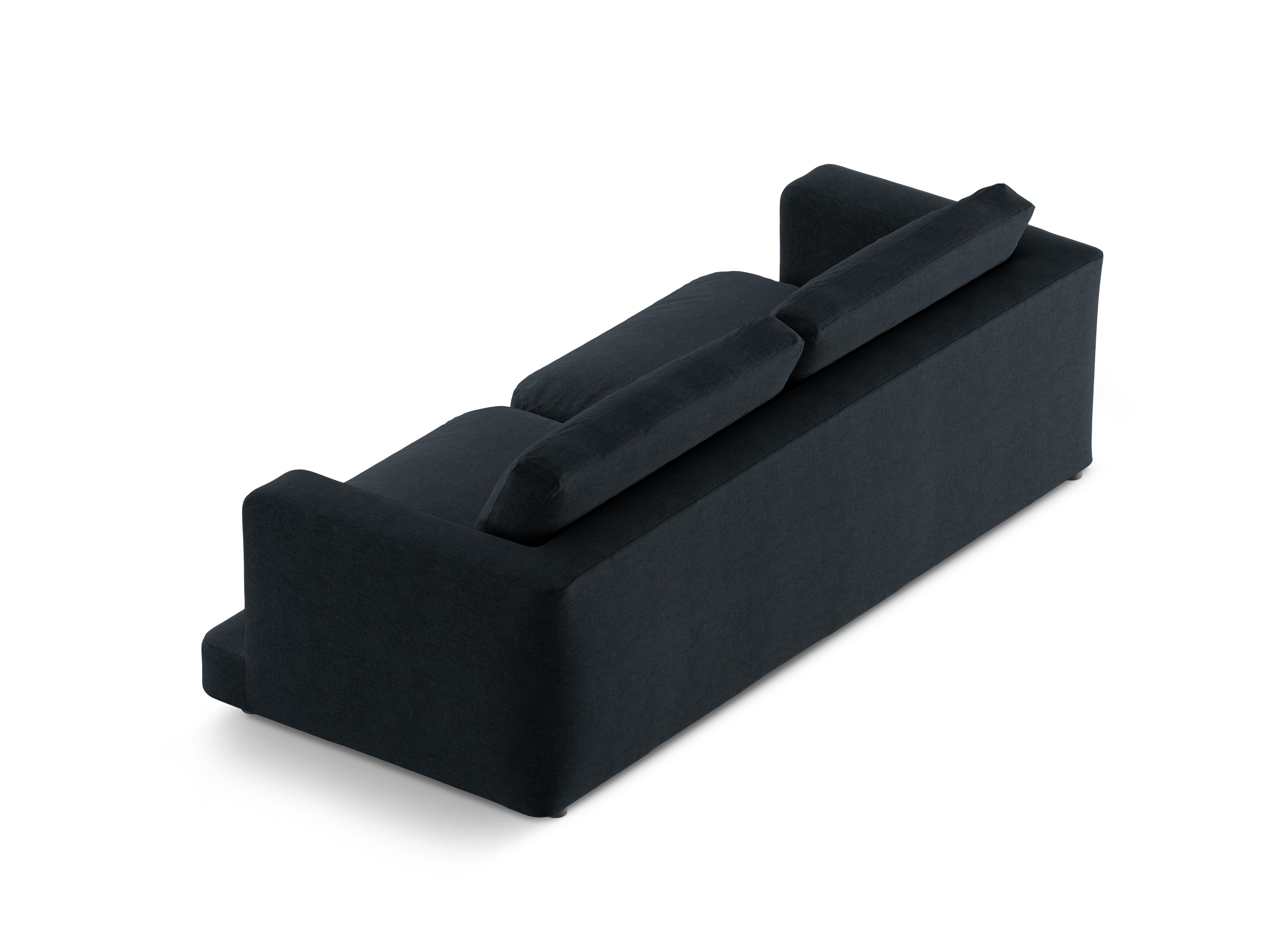 4-seater DAPHNE sofa black chenille