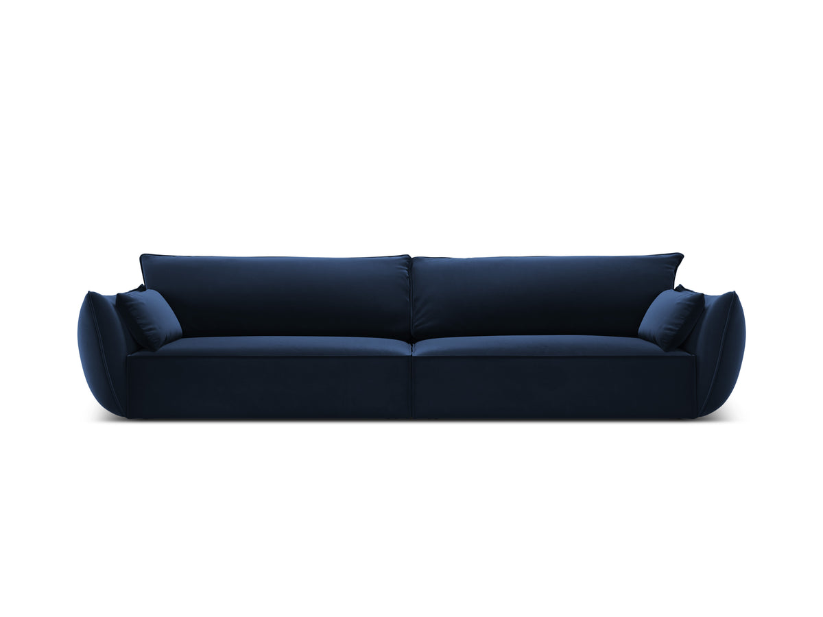 Sofa sametová 4-osobová VANDA granátová