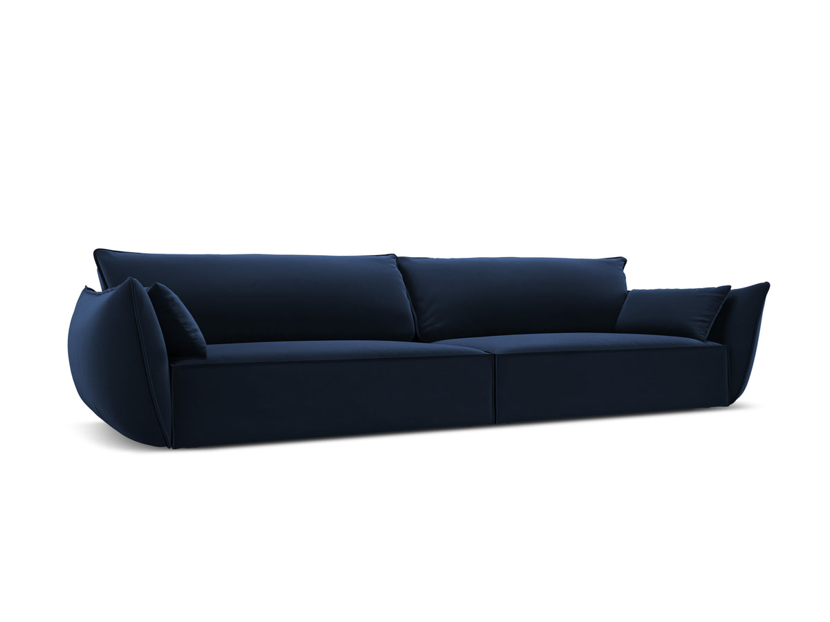 Sofa sametová 4-osobová VANDA granátová
