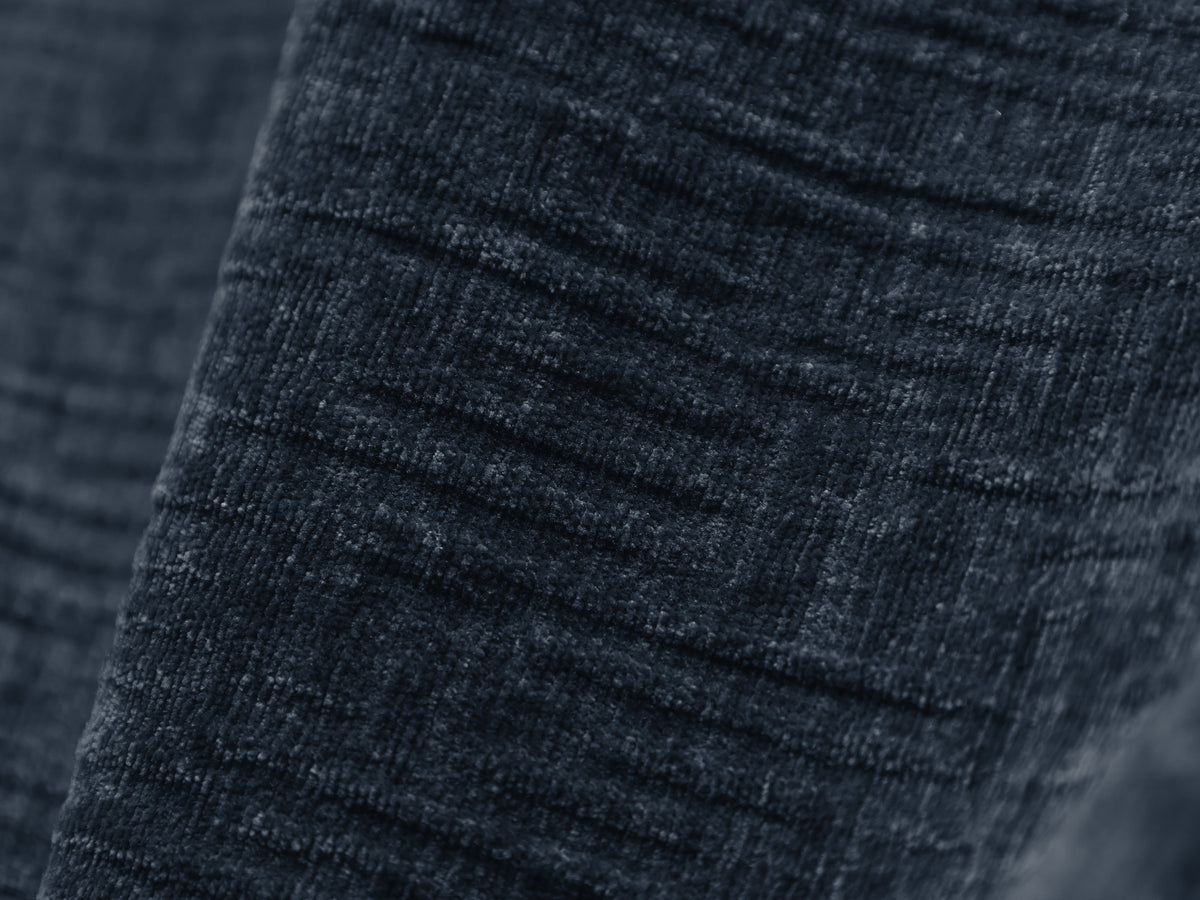 Rohová sedačka z šenilové tkaniny levostranná pro 4 osoby VANDA královská modř